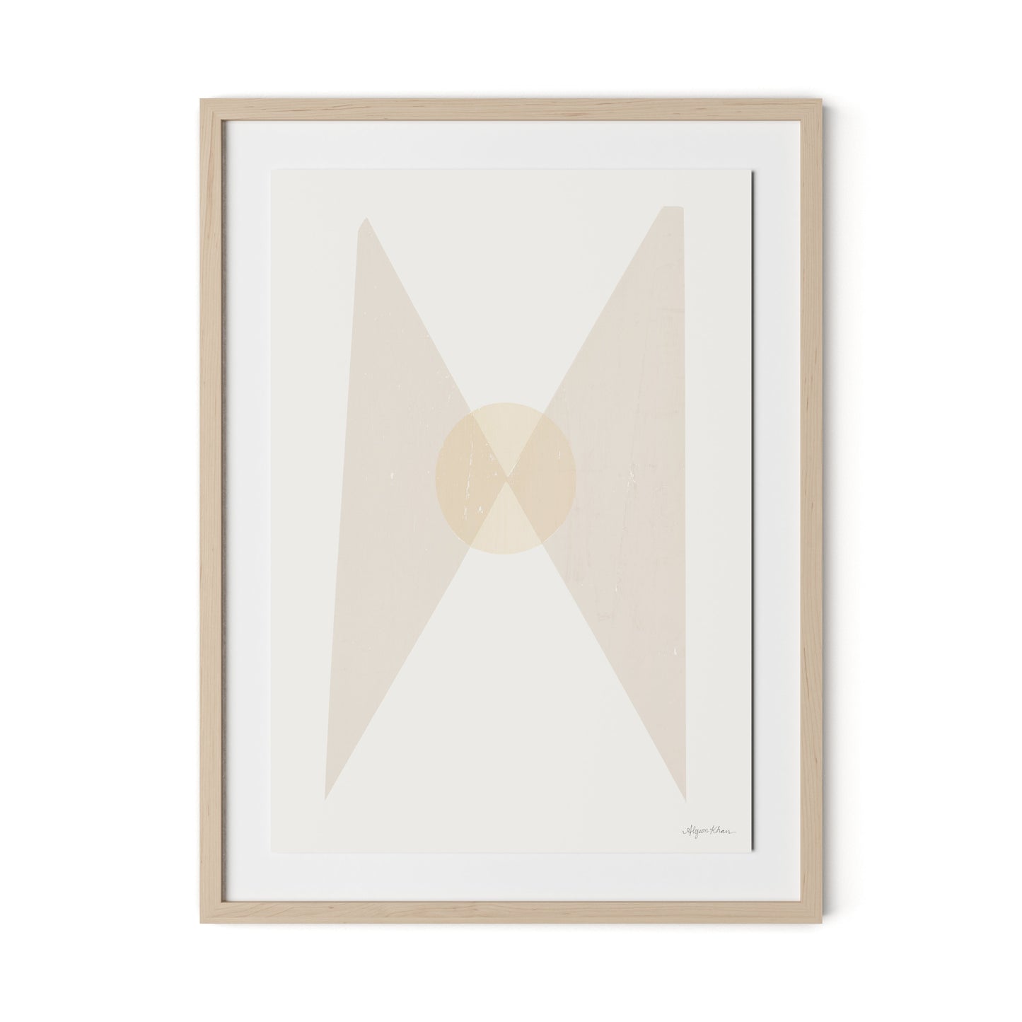 Quiet Now Framed Paper / 24 x 32 in / Natural Maple