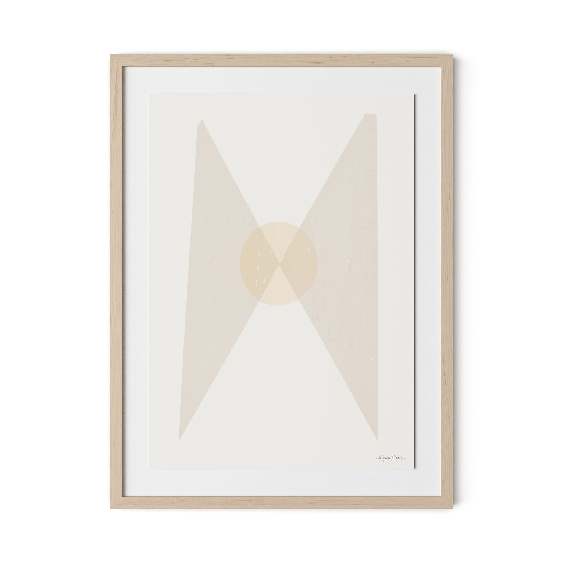 Quiet Now Framed Paper / 24 x 32 in / Natural Maple