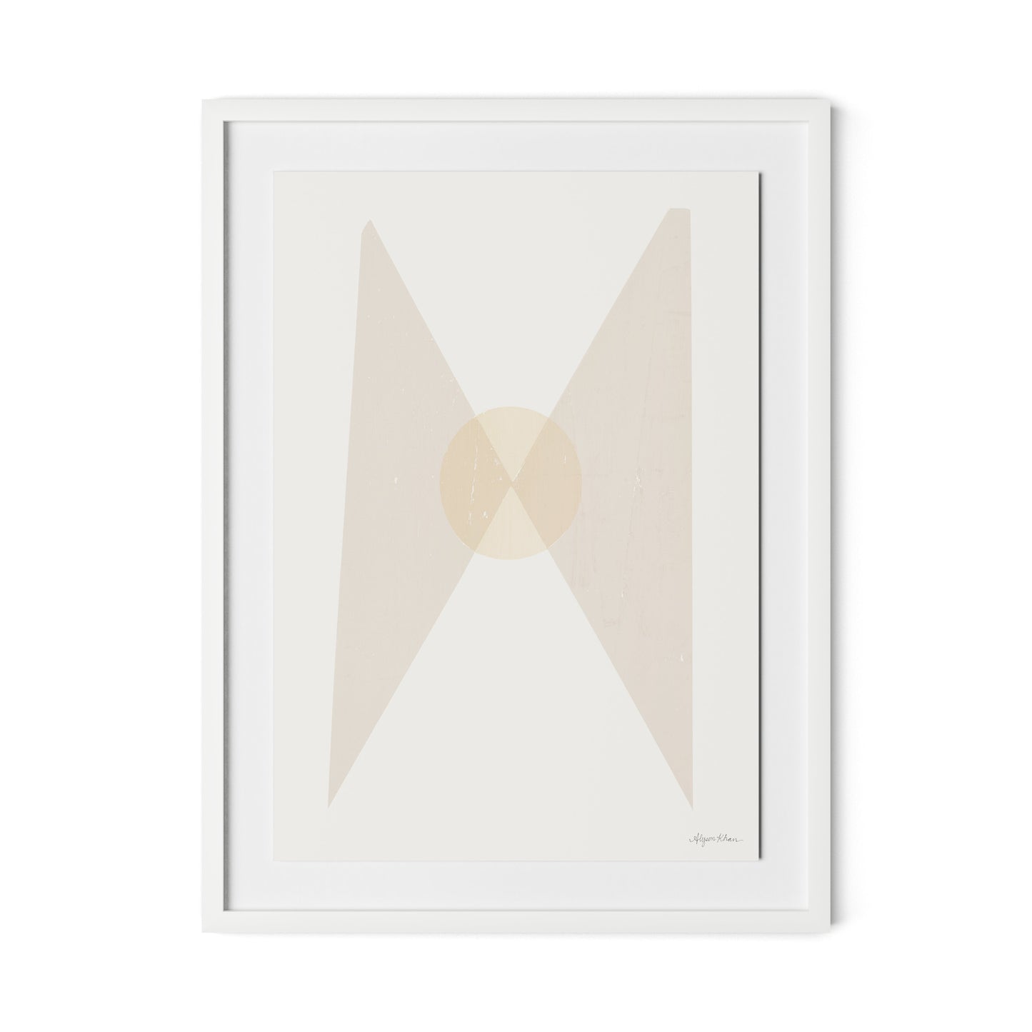 Quiet Now Framed Paper / 24 x 32 in / White