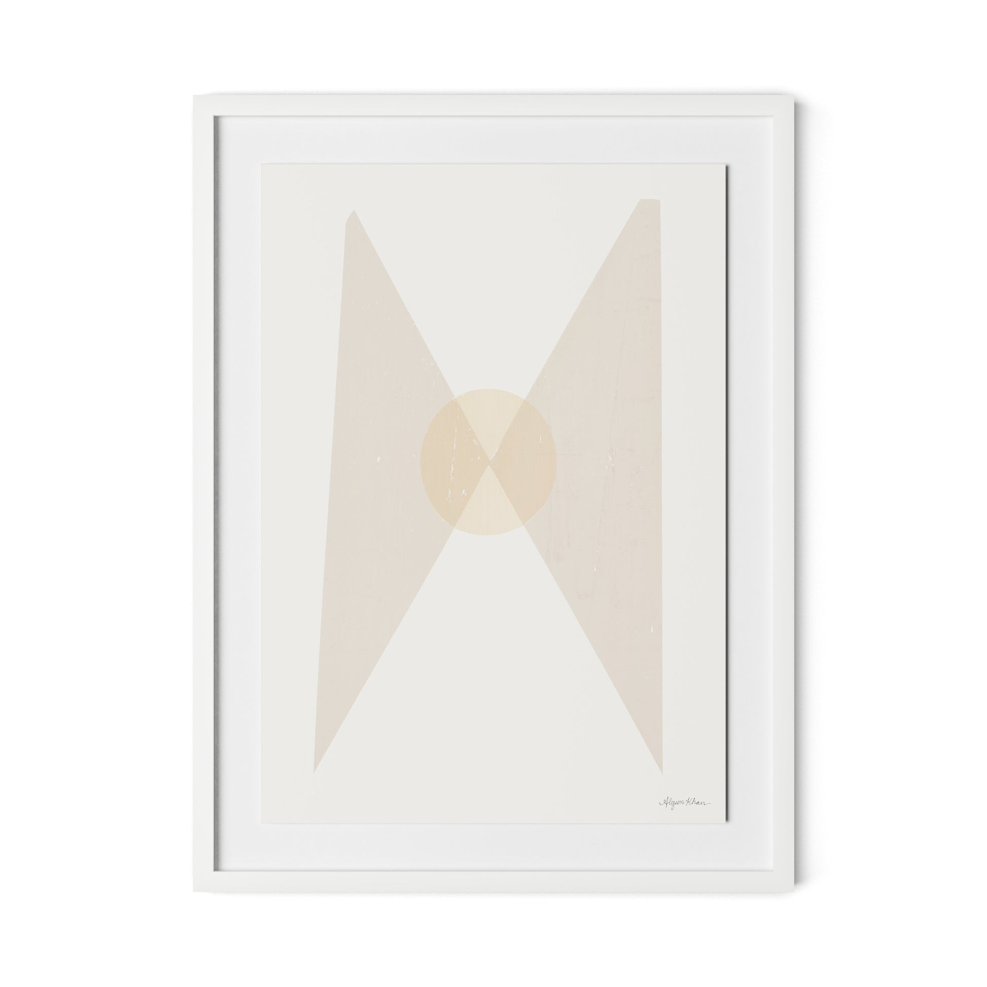 Quiet Now Framed Paper / 24 x 32 in / White