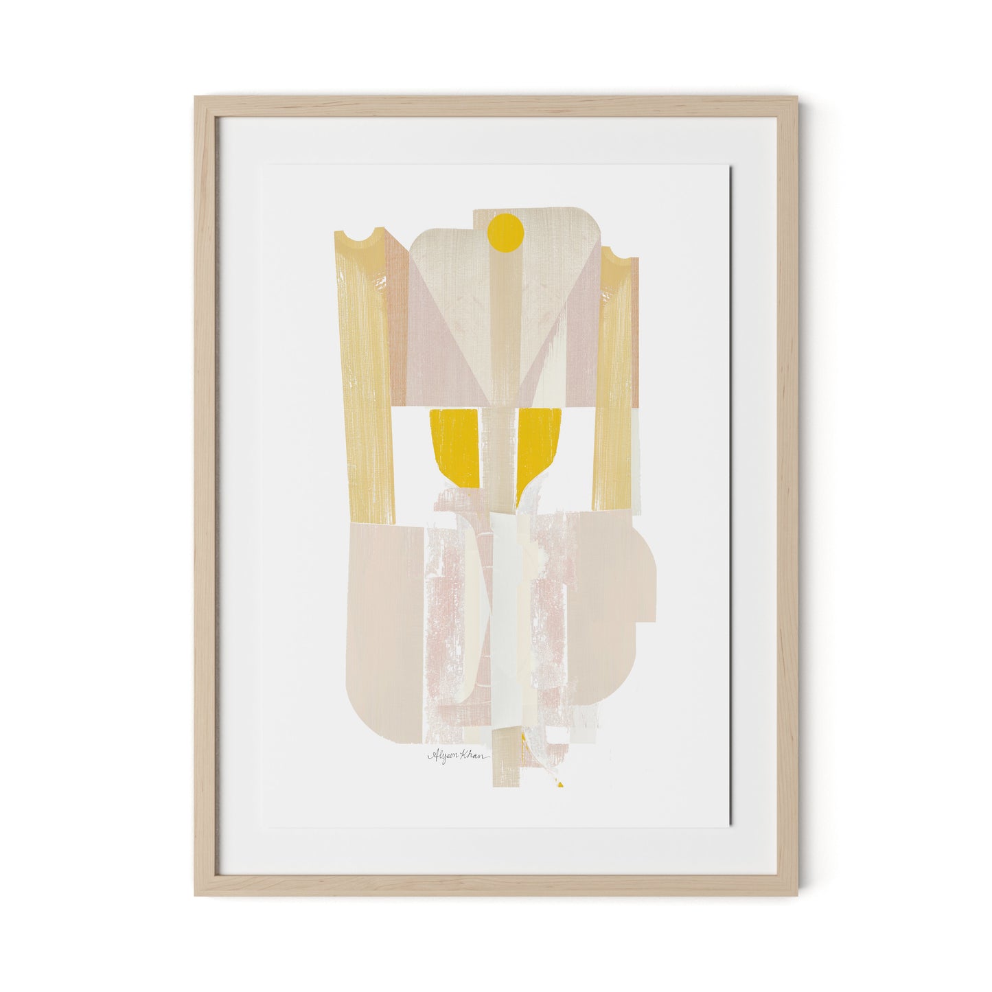 Shield III Framed Paper / 24 x 32 in / Natural Maple