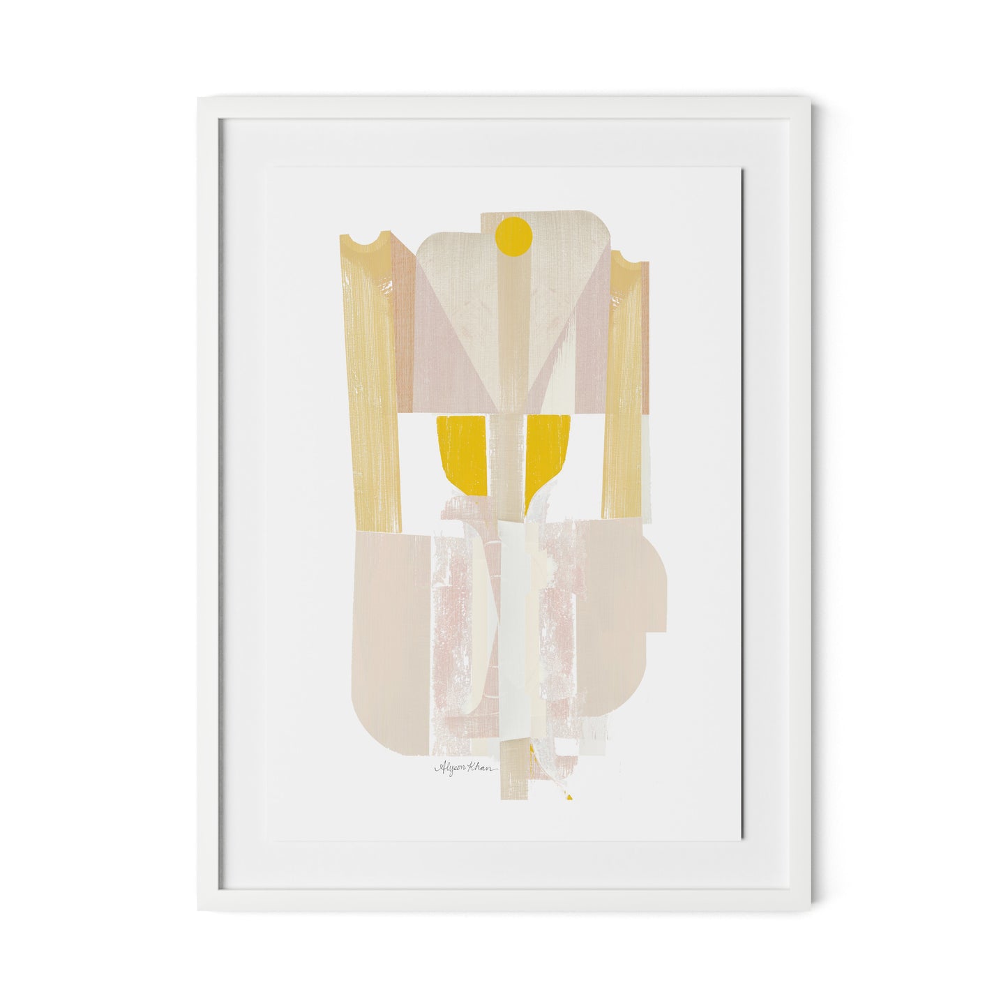 Shield III Framed Paper / 24 x 32 in / White