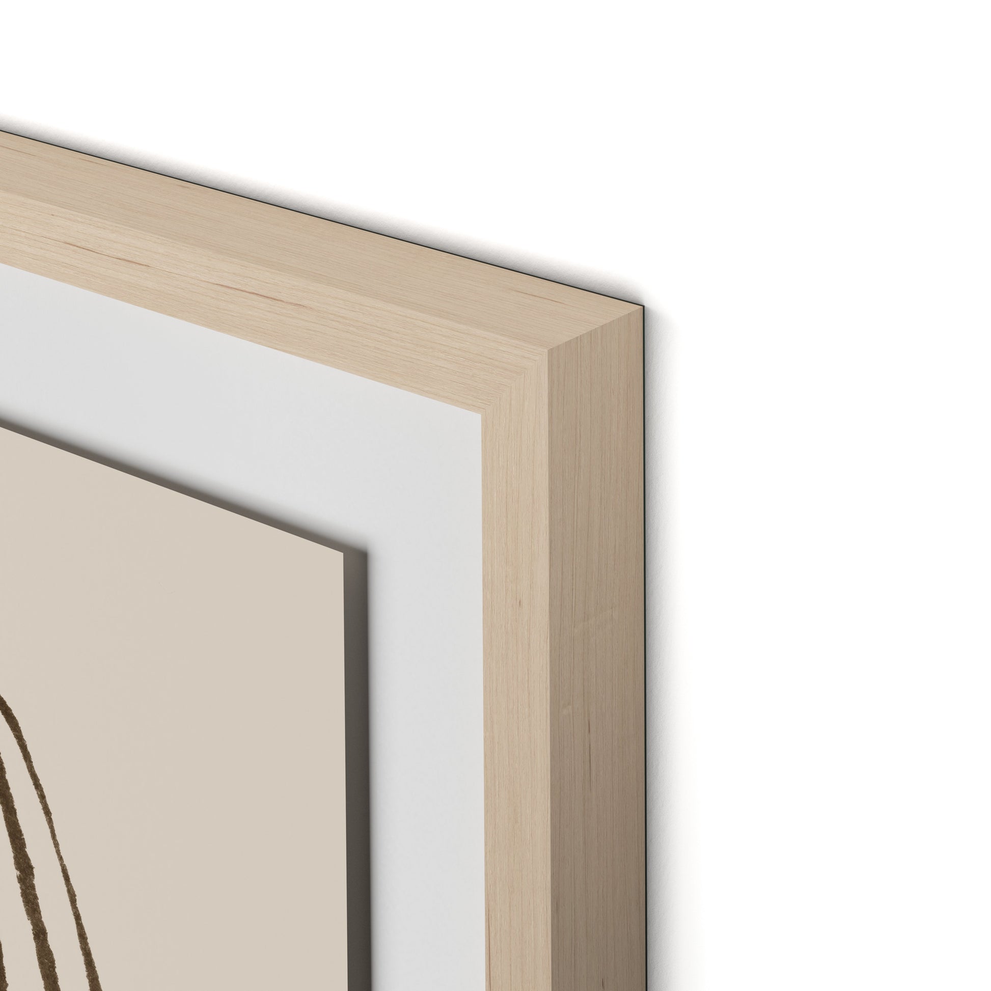 Swirl - Brown Framed Paper / 24 x 32 in / Natural Maple