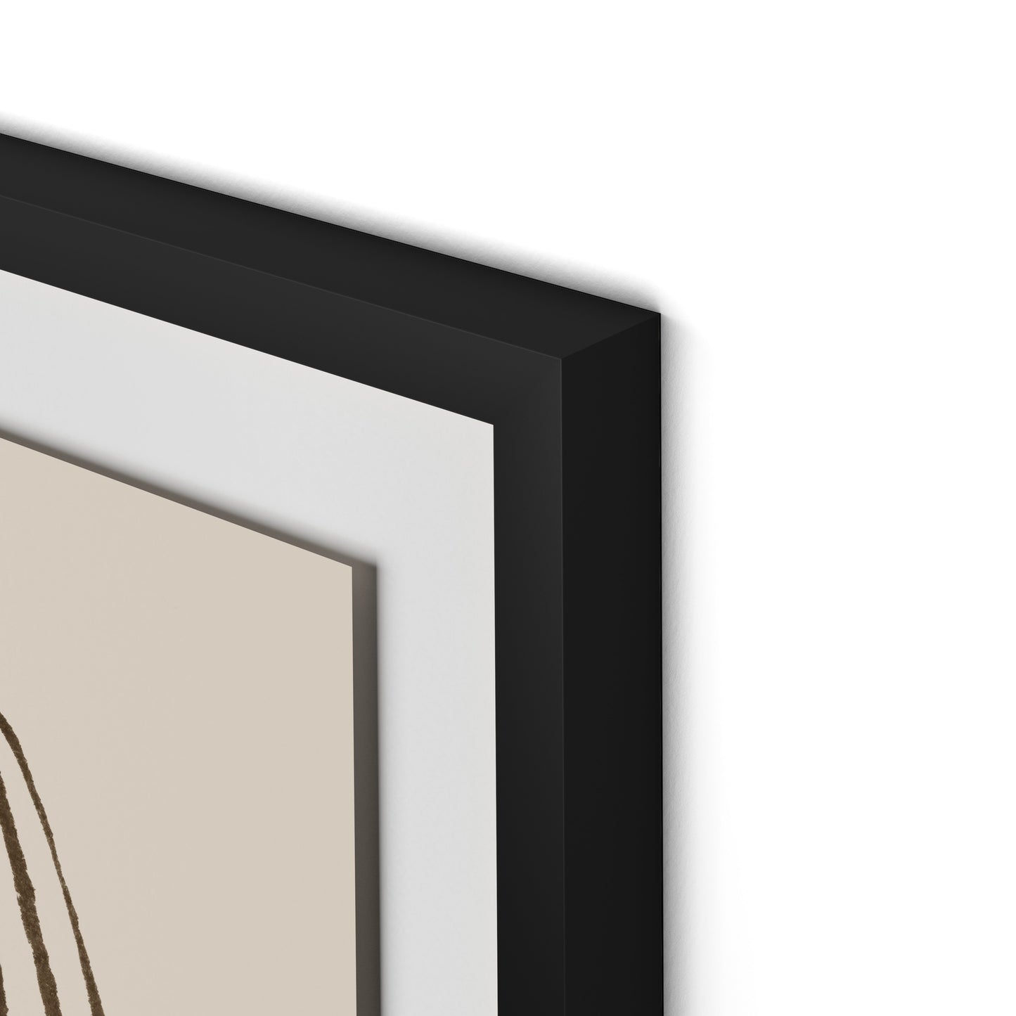 Swirl - Brown Framed Paper / 24 x 32 in / Black