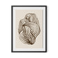 Swirl - Brown Framed Paper / 24 x 32 in / Black
