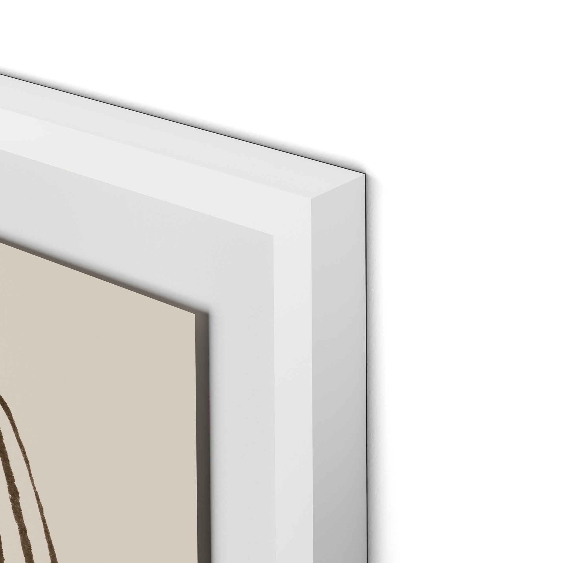 Swirl - Brown Framed Paper / 24 x 32 in / White