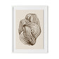 Swirl - Brown Framed Paper / 24 x 32 in / White