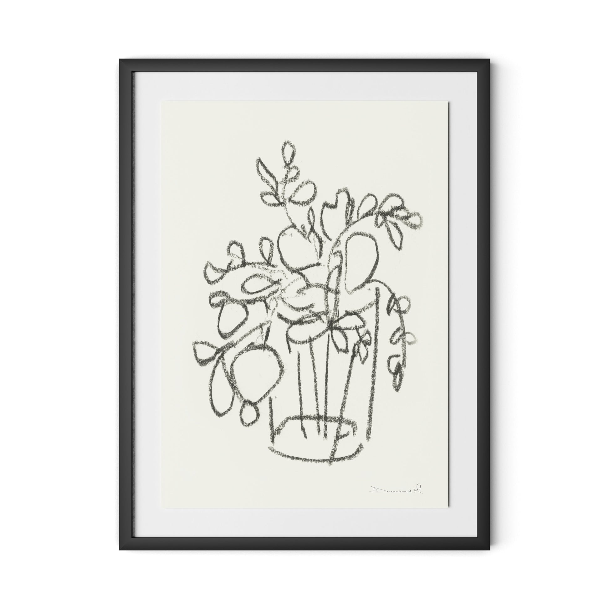 House Plant Framed Paper / 24 x 32 in / Black