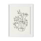 House Plant Framed Paper / 24 x 32 in / White