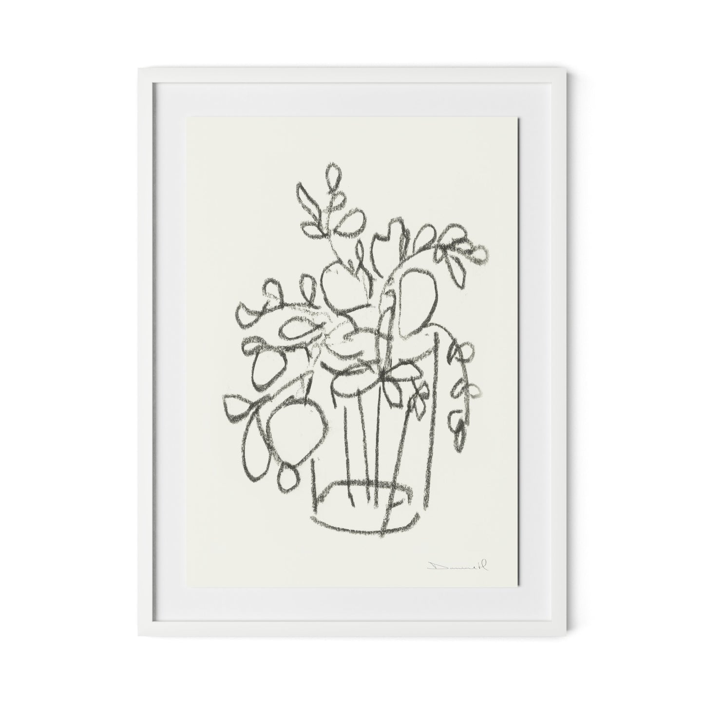 House Plant Framed Paper / 24 x 32 in / White