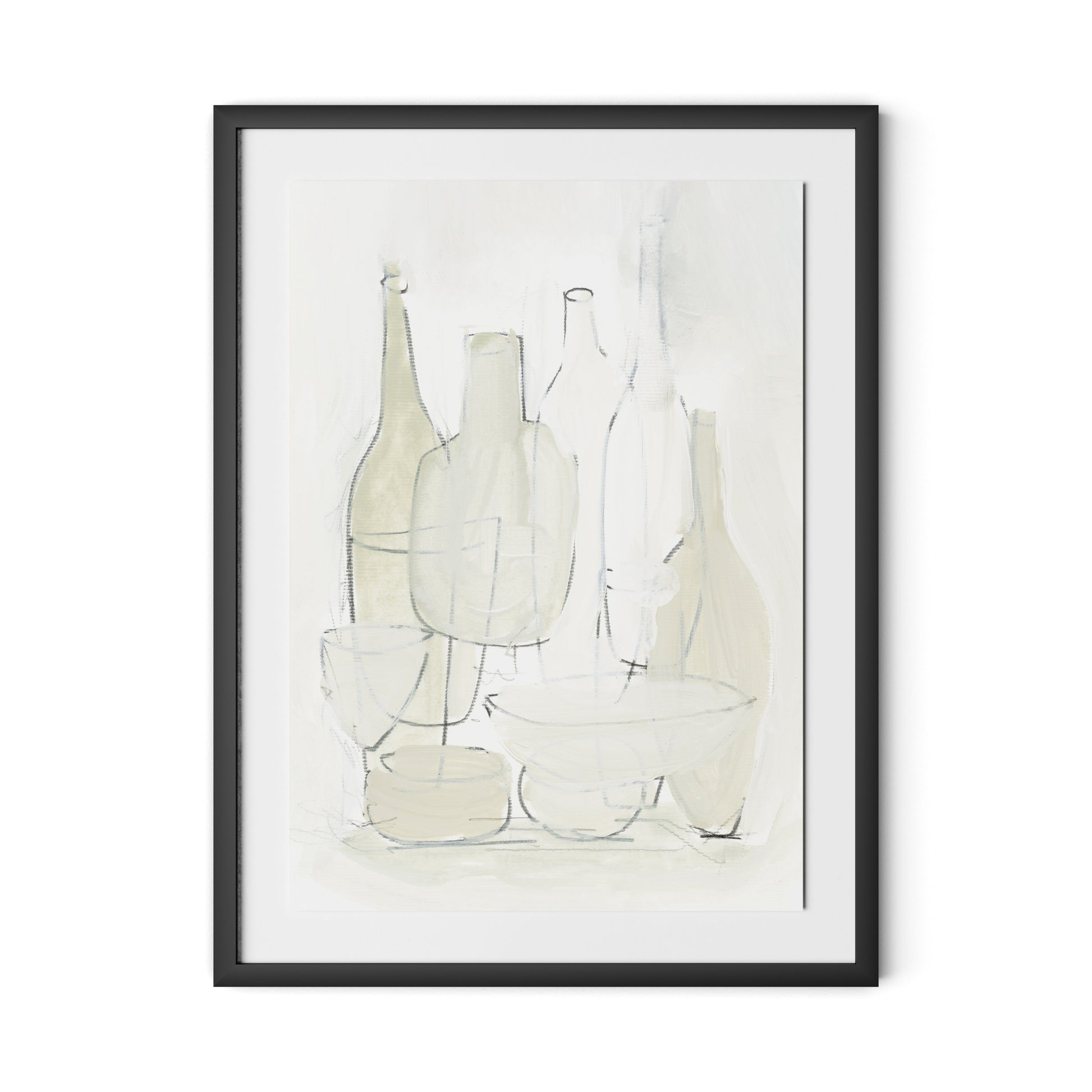 Late Lunch Framed Paper / 24 x 32 in / Black