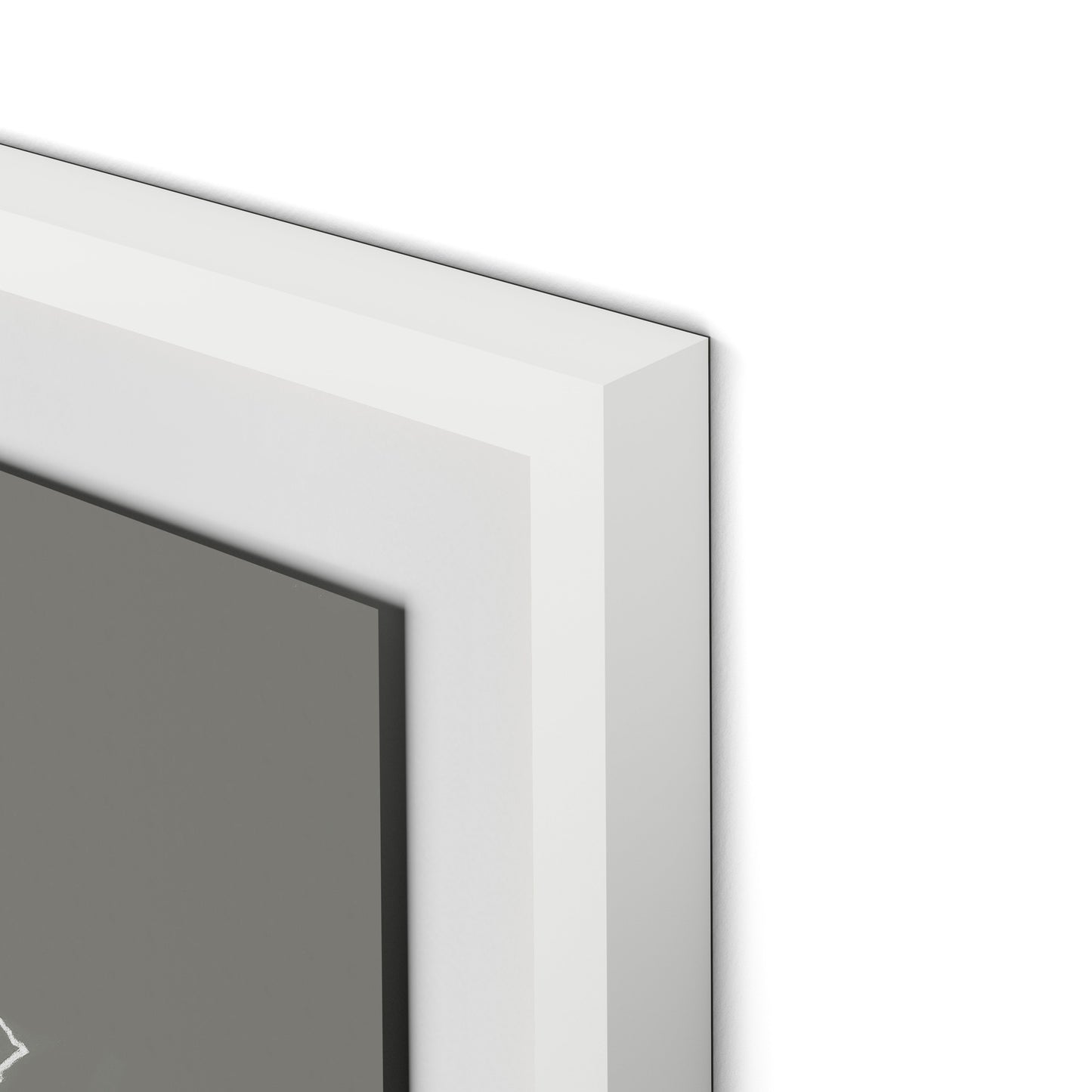 Eucalyptus Sapling - Muddled Framed Paper / 24 x 32 in / White