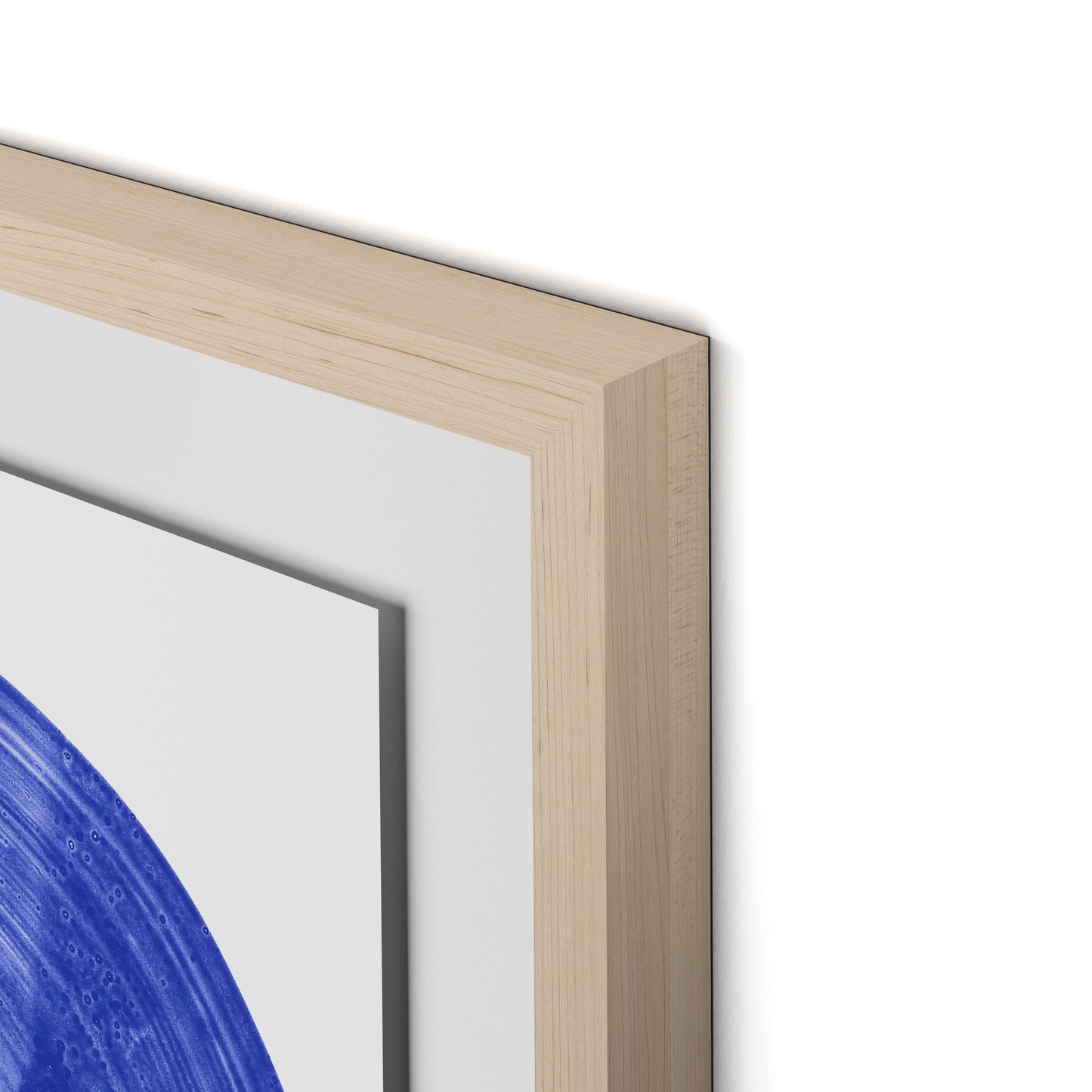 Flow - Blue Framed Paper / 24 x 32 in / Natural Maple