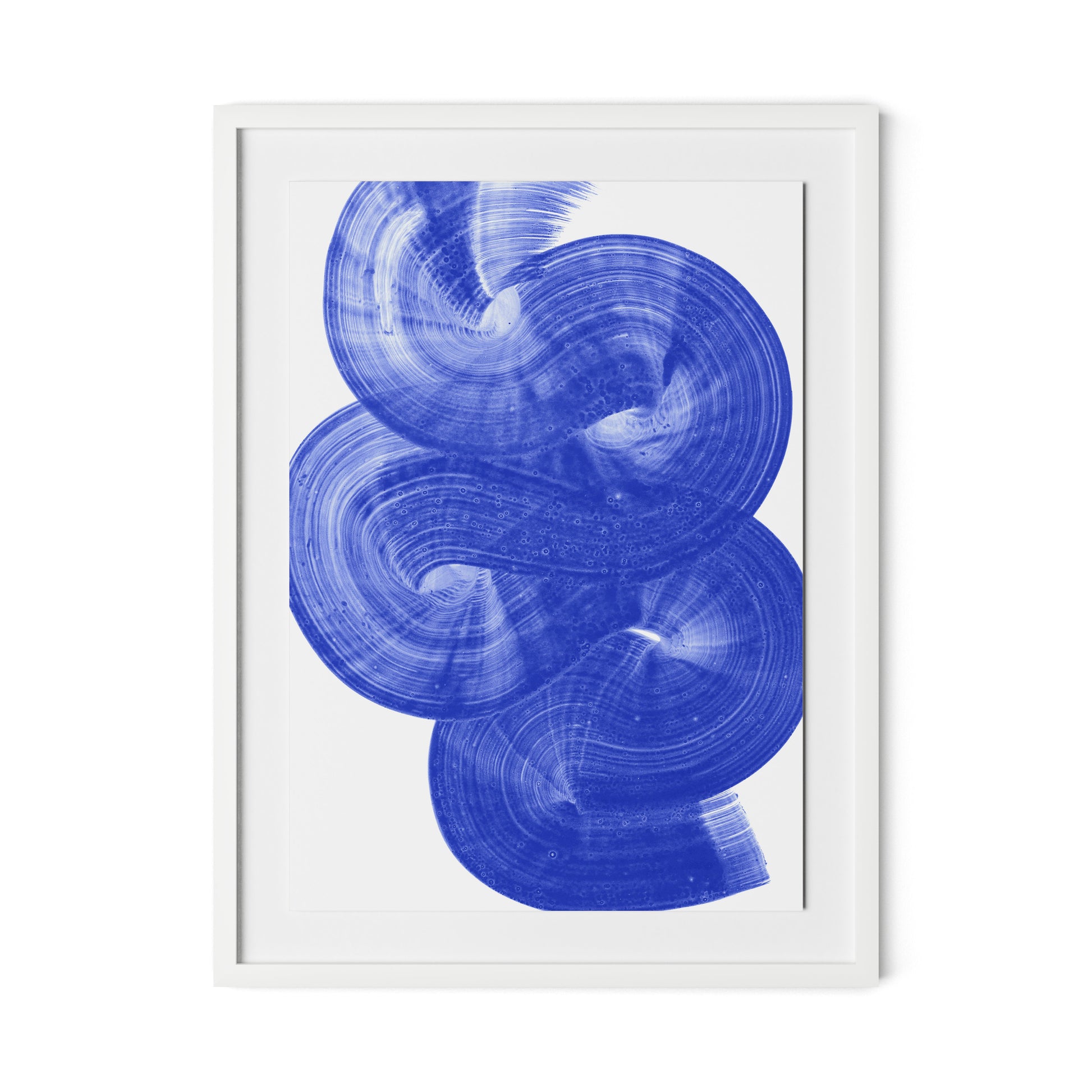 Flow - Blue Framed Paper / 24 x 32 in / White