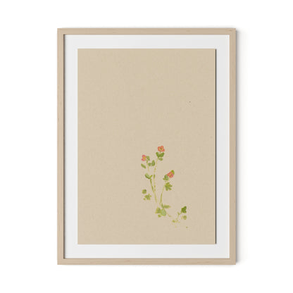 Botanical IV Framed Paper / 24 x 32 in / Natural Maple