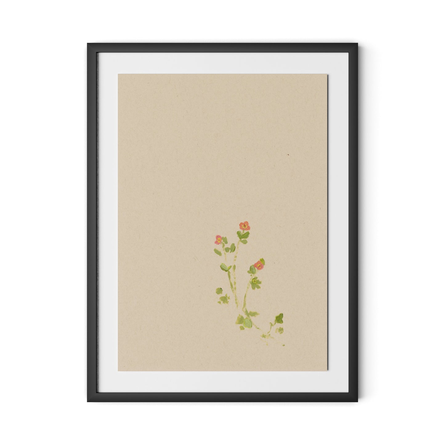 Botanical IV Framed Paper / 24 x 32 in / Black