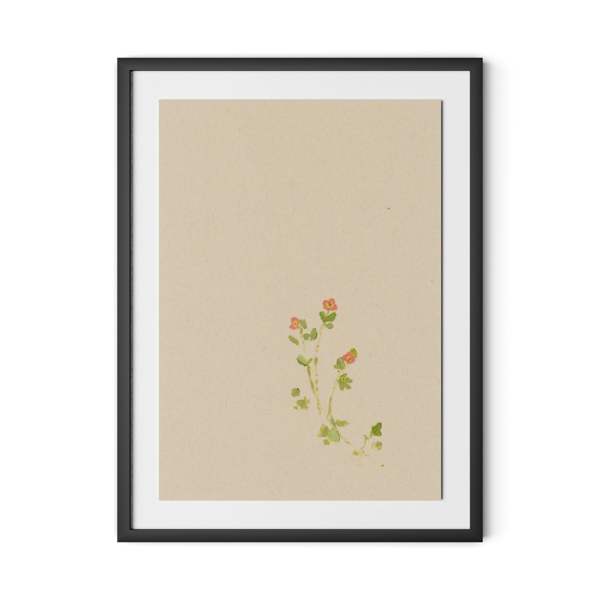 Botanical IV Framed Paper / 24 x 32 in / Black