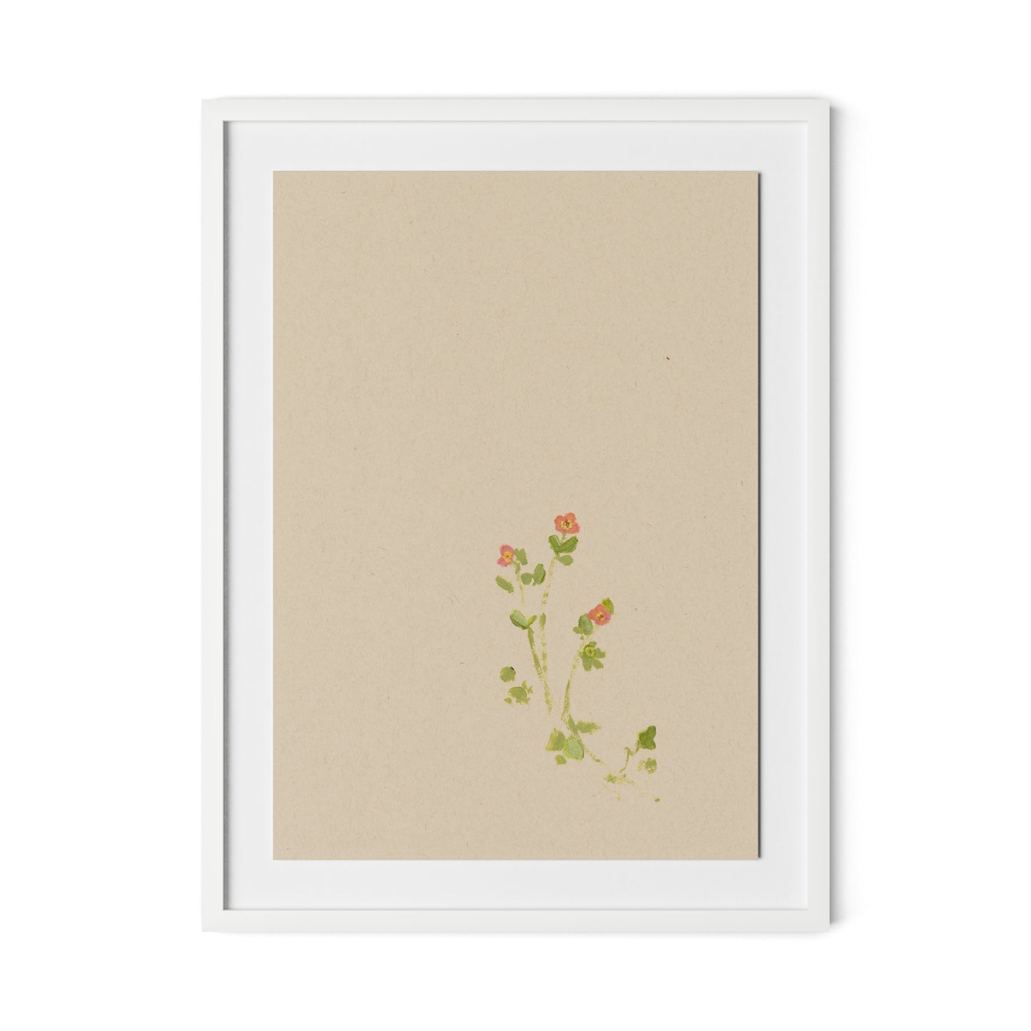 Botanical IV Framed Paper / 24 x 32 in / White