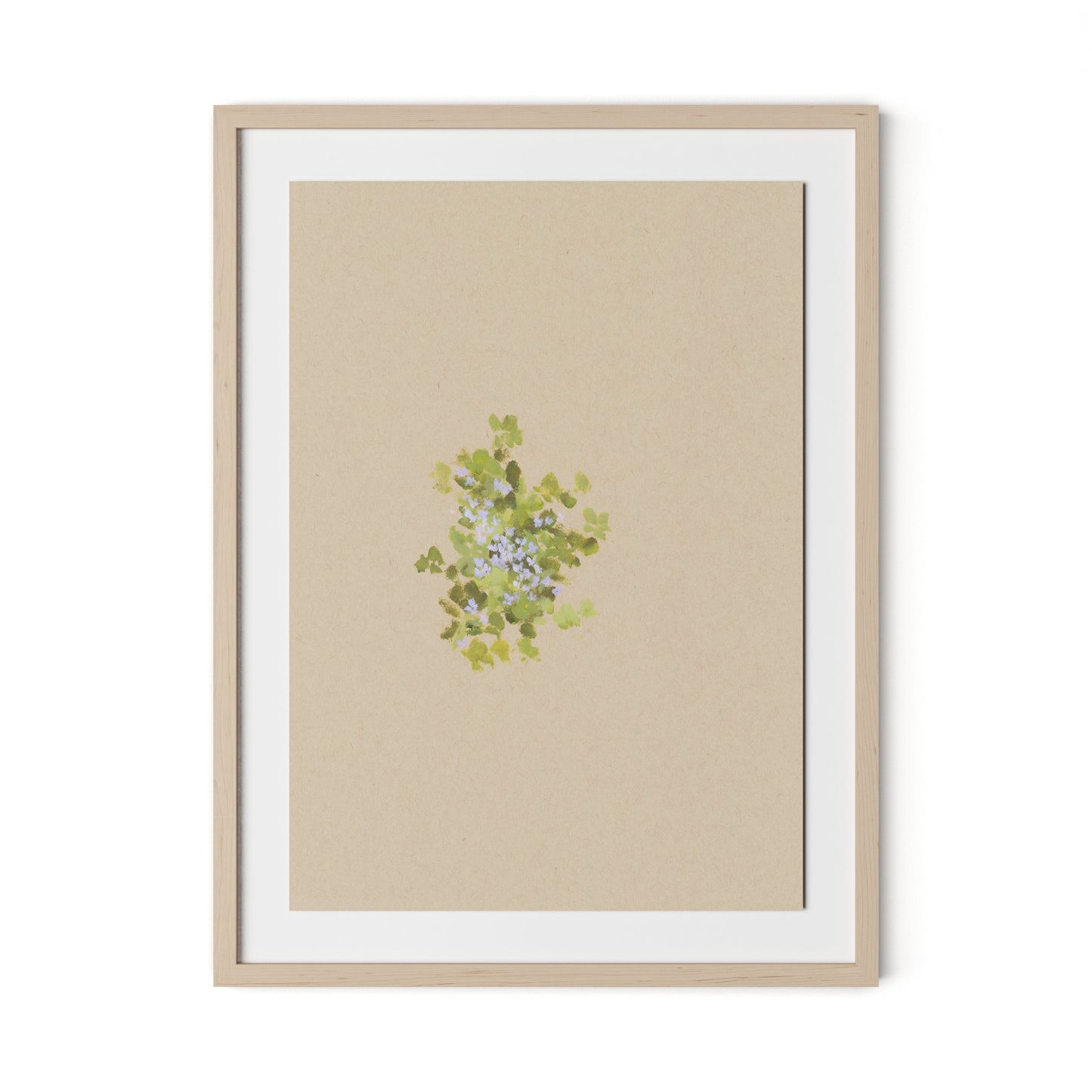 Botanical V Framed Paper / 24 x 32 in / Natural Maple