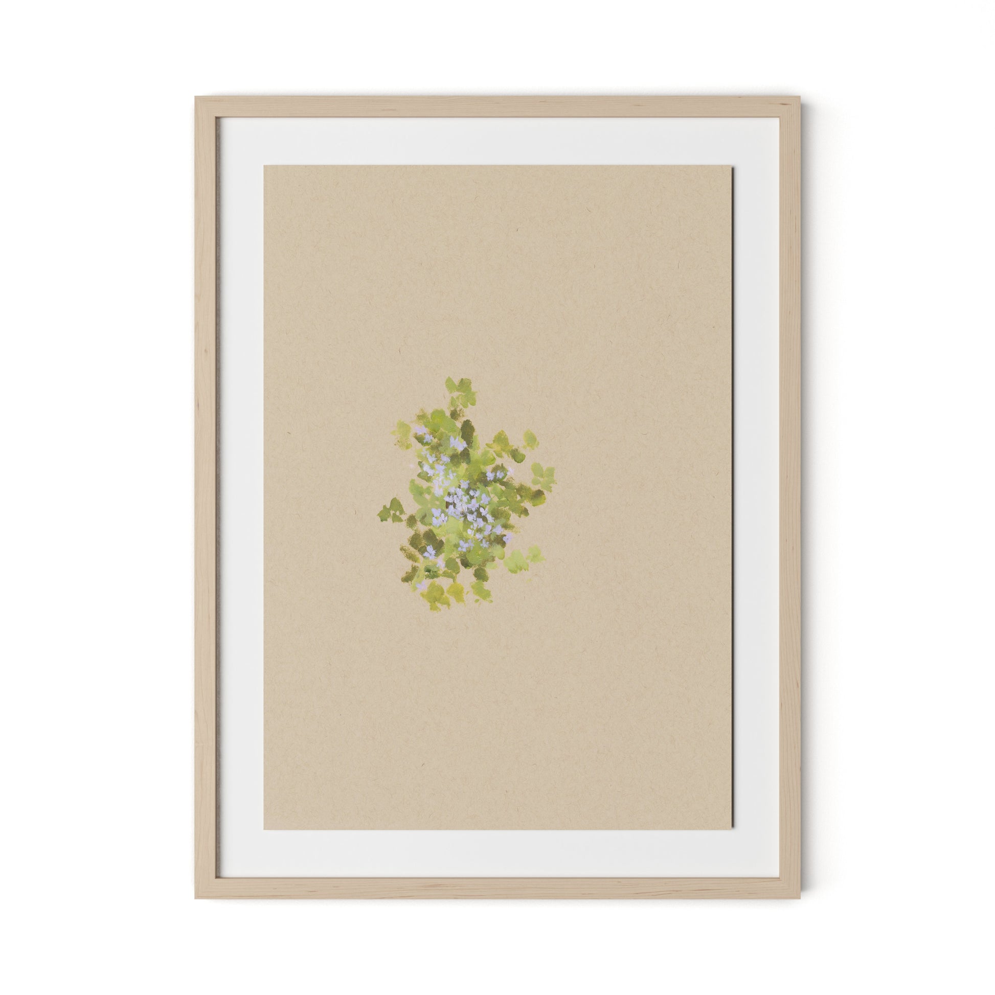 Botanical V Framed Paper / 24 x 32 in / Natural Maple