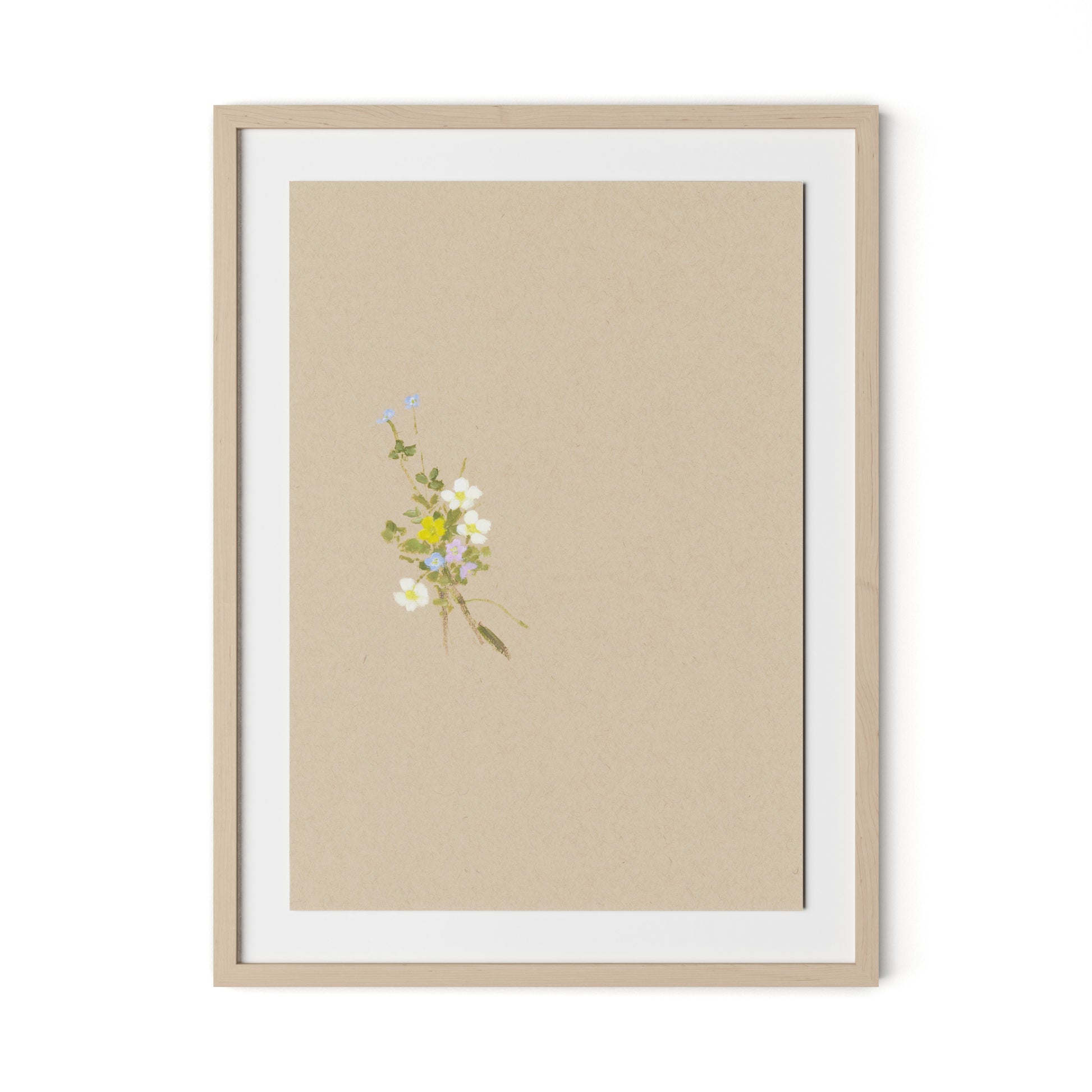 Botanical I Framed Paper / 24 x 32 in / Natural Maple