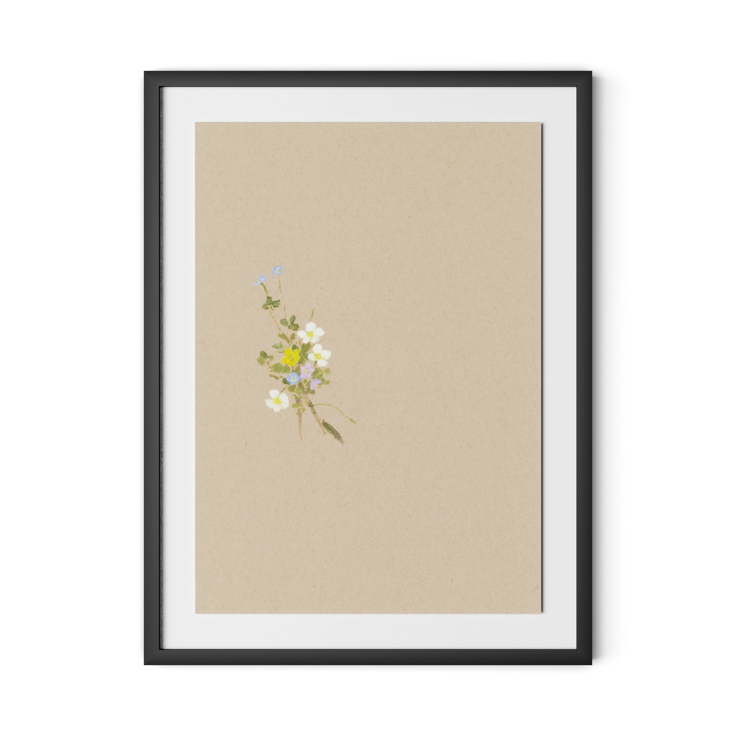 Botanical I Framed Paper / 24 x 32 in / Black