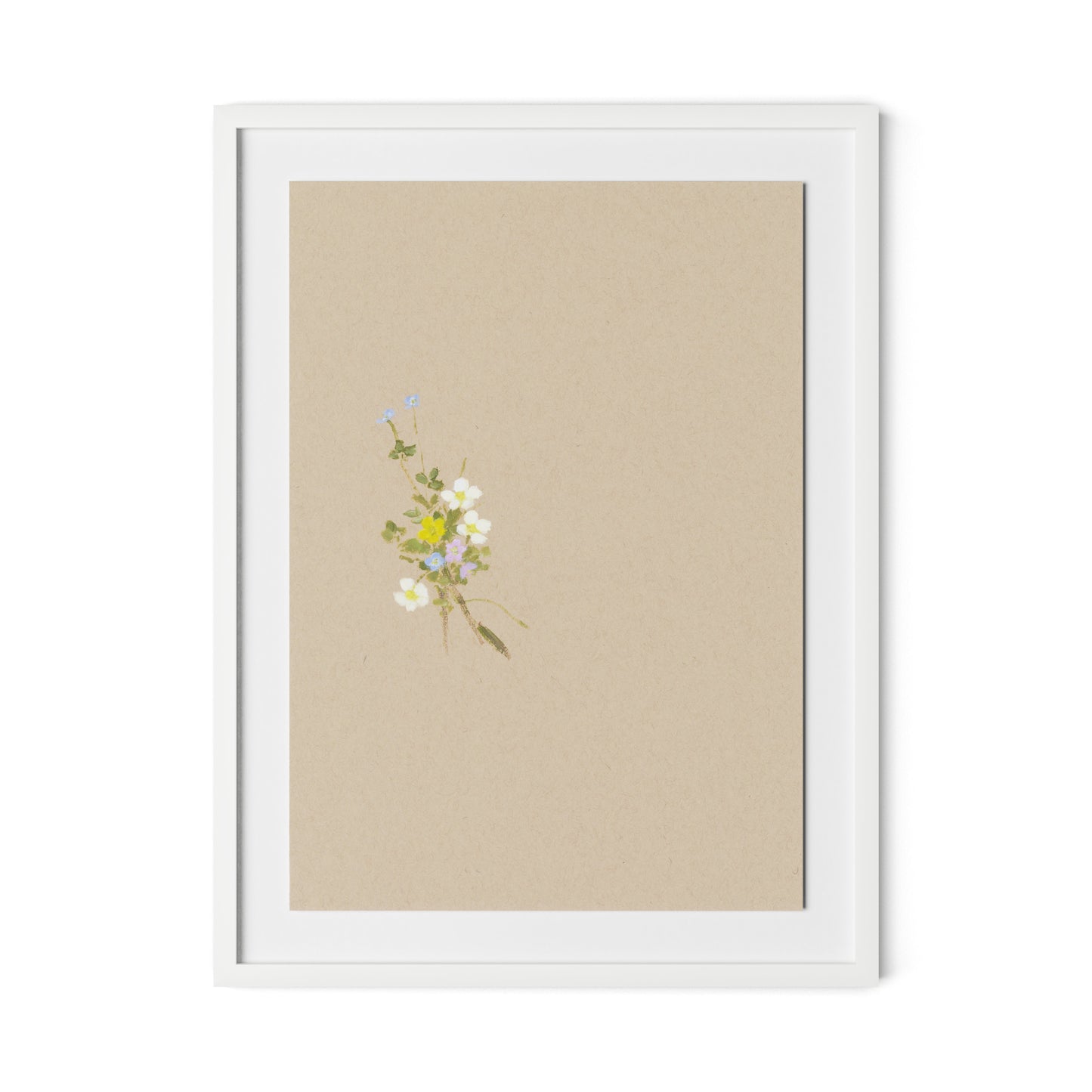 Botanical I Framed Paper / 24 x 32 in / White