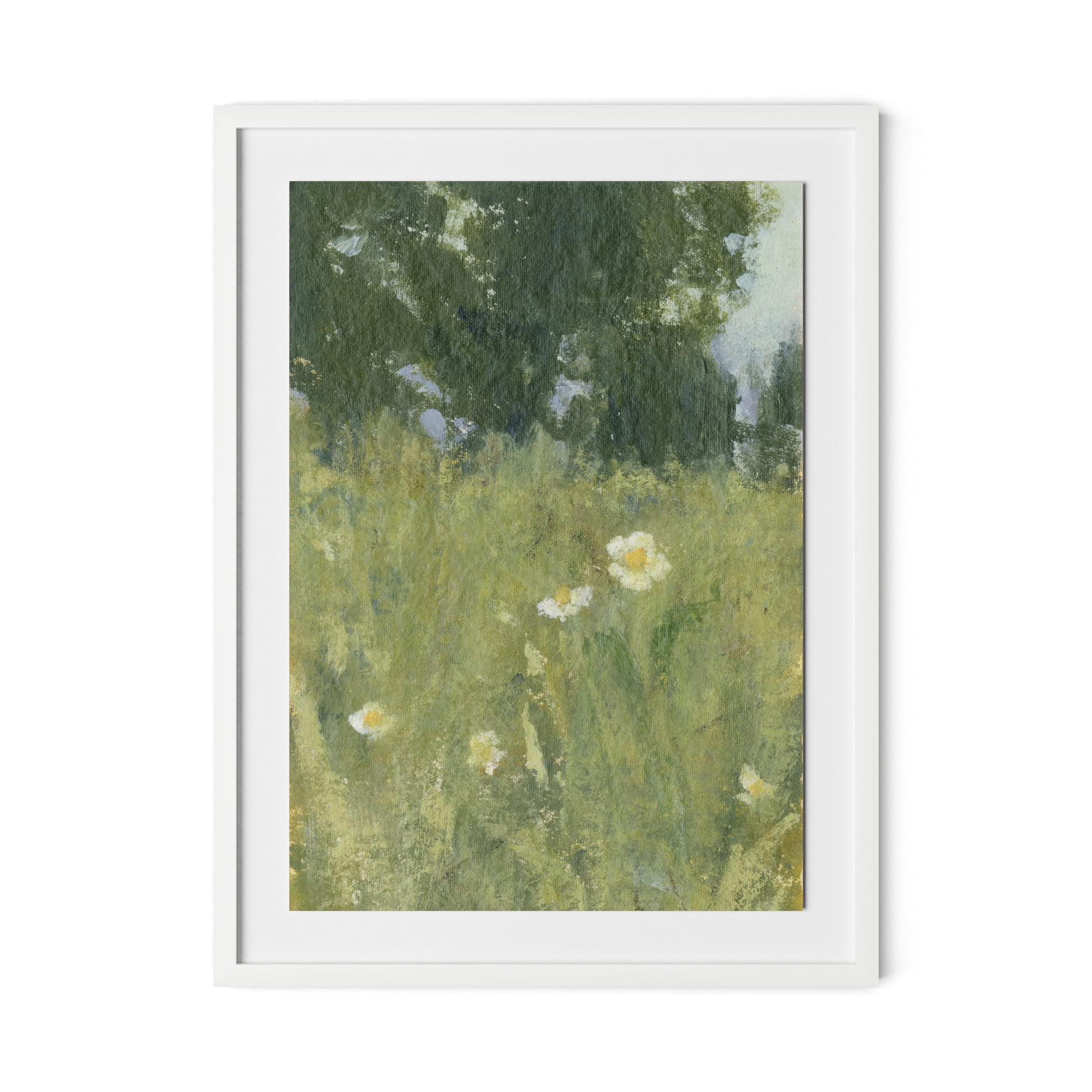 Respite XI Framed Paper / 24 x 32 in / White
