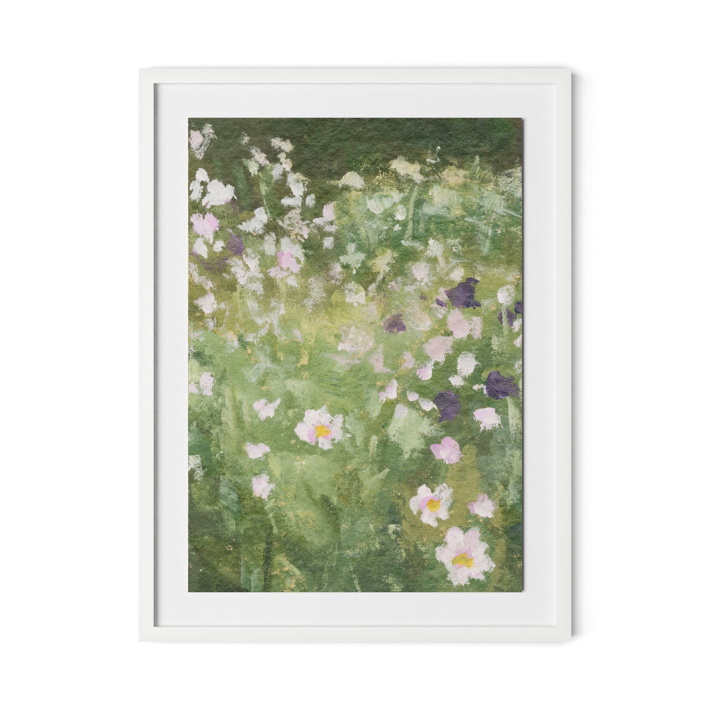 Tapestry III Framed Paper / 24 x 32 in / White