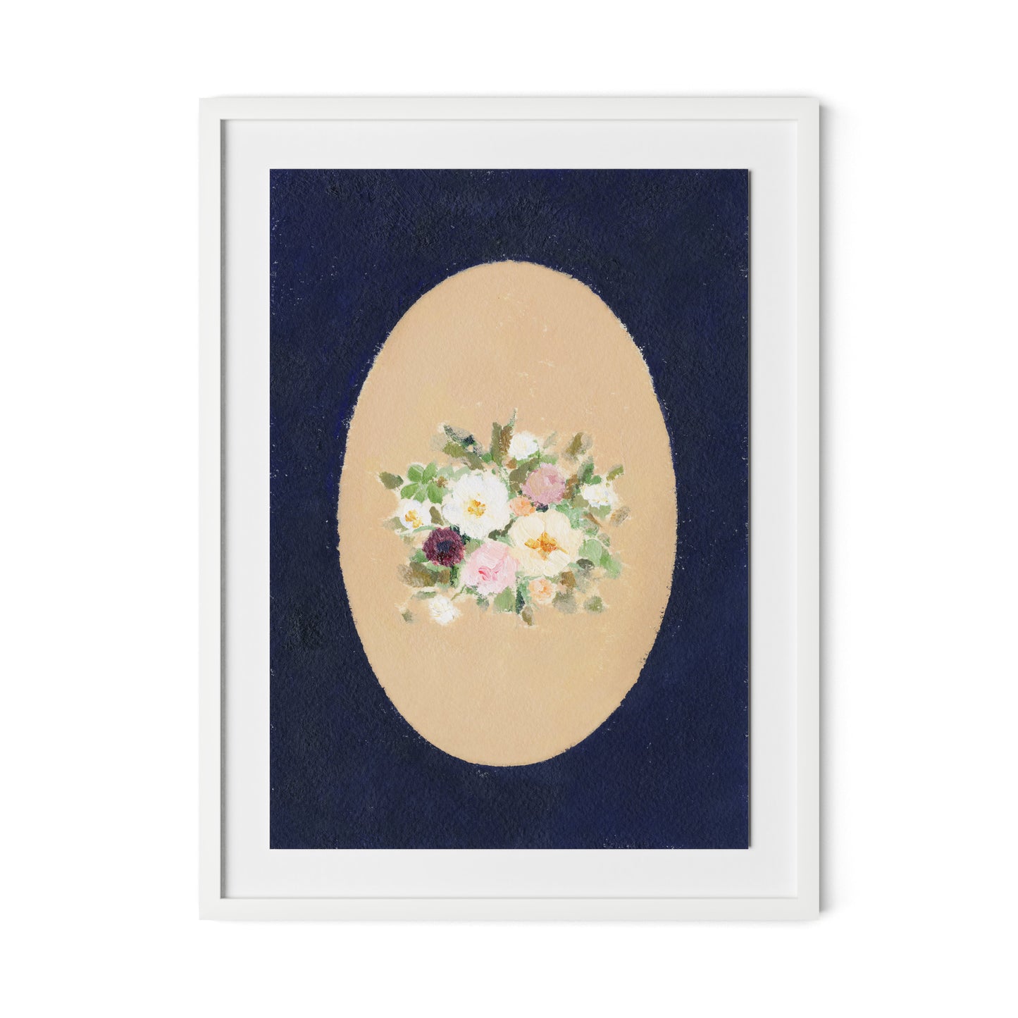 Vignette VII Framed Paper / 24 x 32 in / White