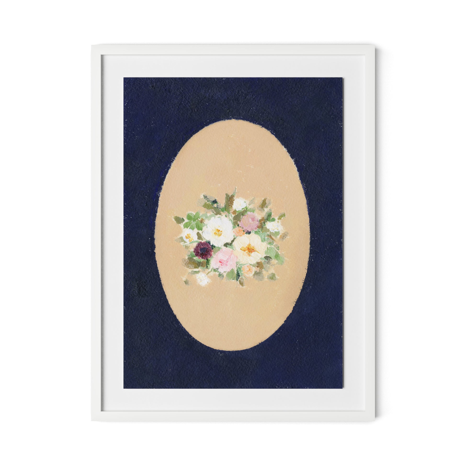 Vignette VII Framed Paper / 24 x 32 in / White