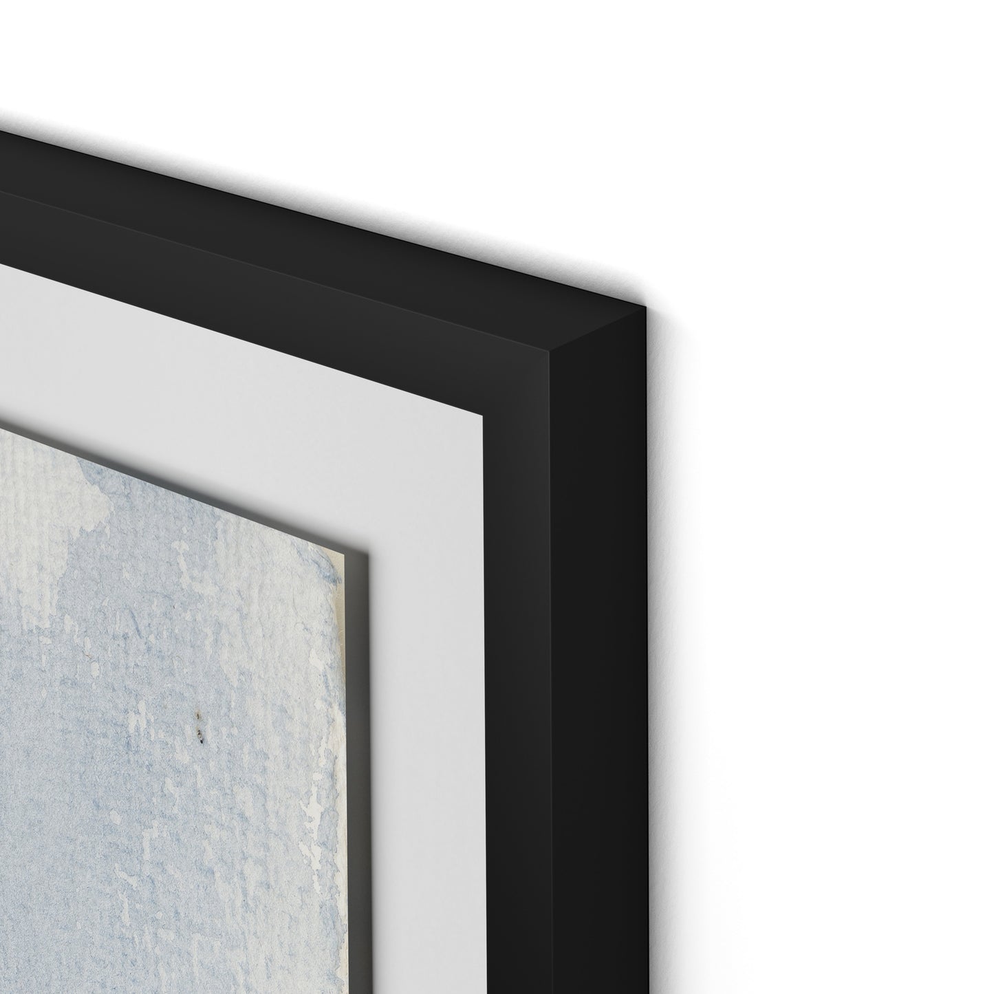 Olive Branch Abstract Framed Paper / 30.5 x 32 in / Black