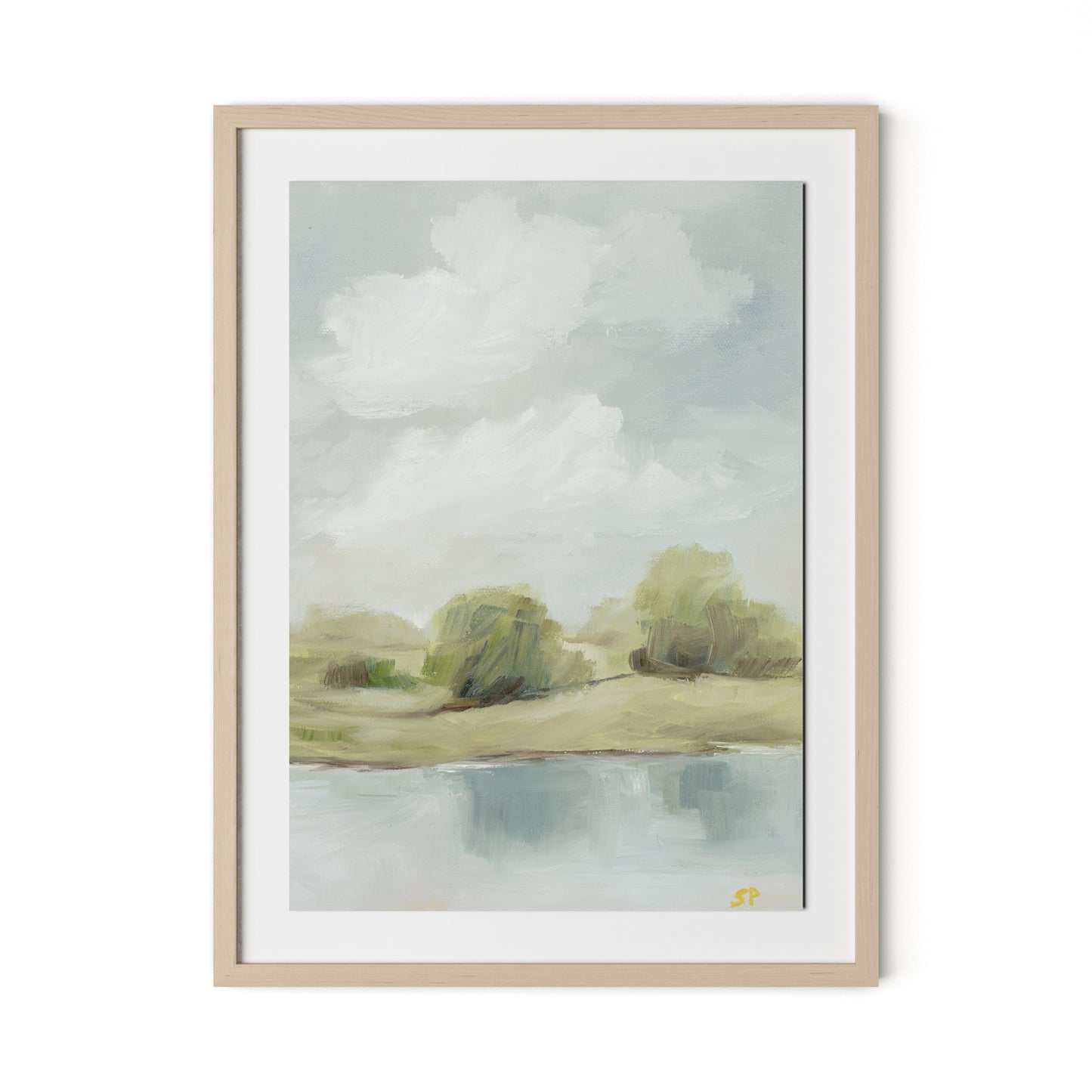 Summer in June Framed Paper / 24 x 32 in / Natural Maple