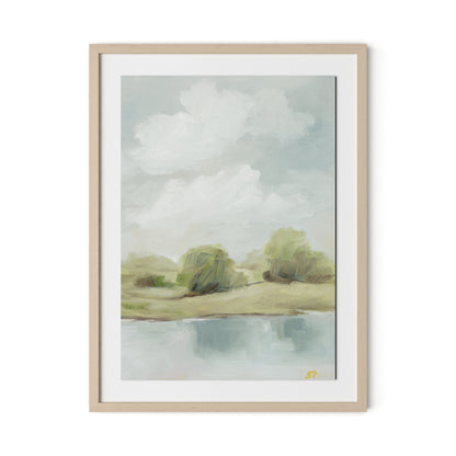 Summer in June Framed Paper / 24 x 32 in / Natural Maple