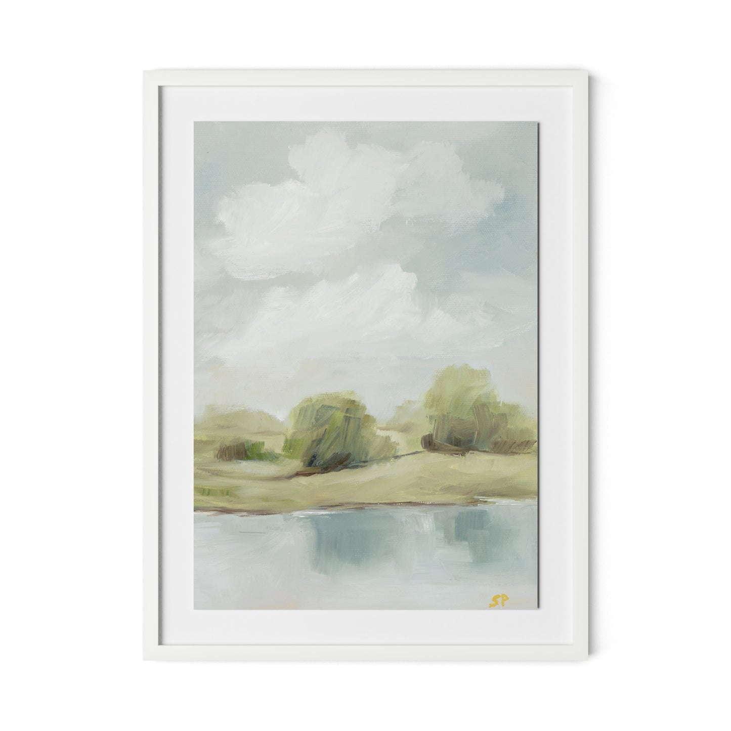 Summer in June Framed Paper / 24 x 32 in / White