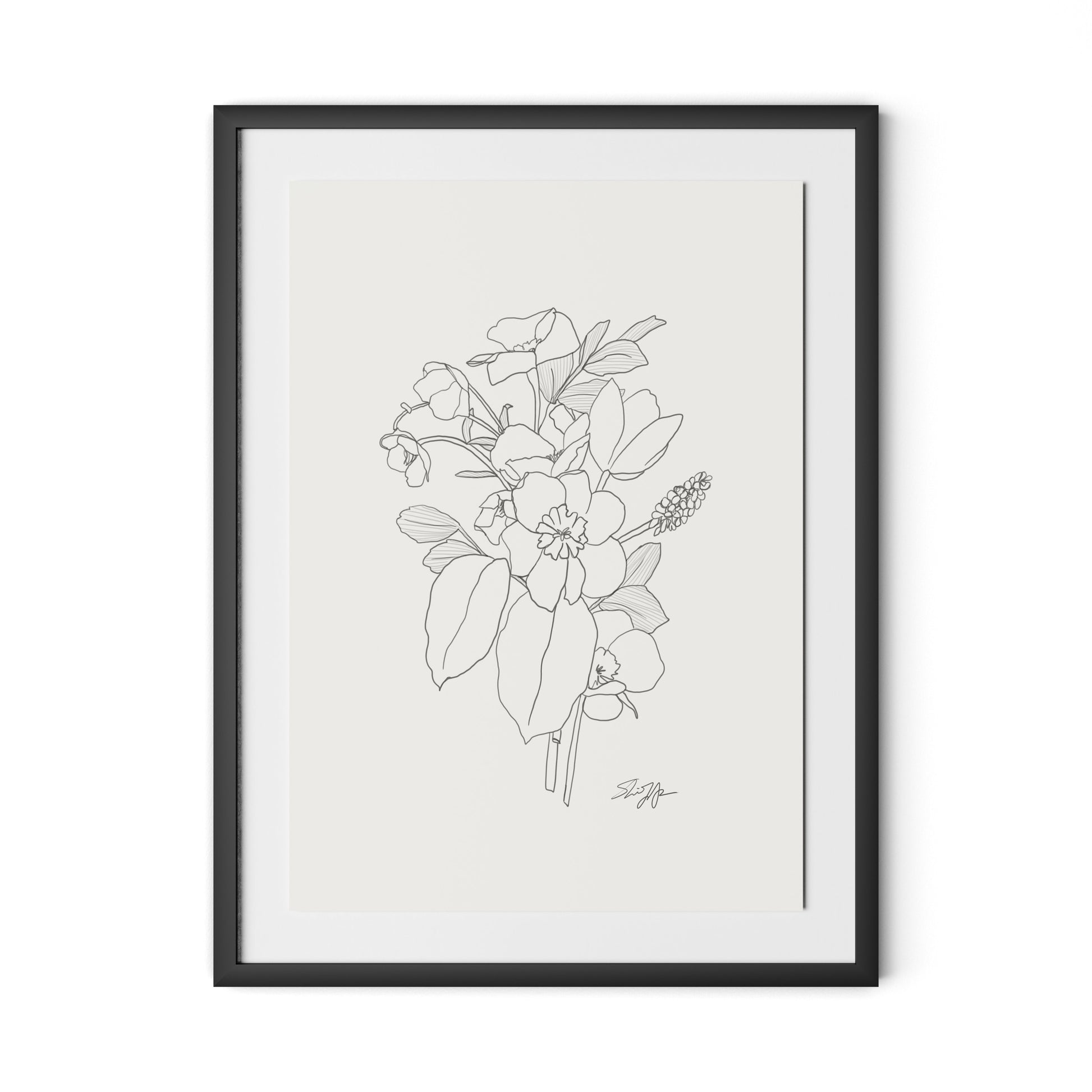 All Flowers Framed Paper / 24 x 32 in / Black