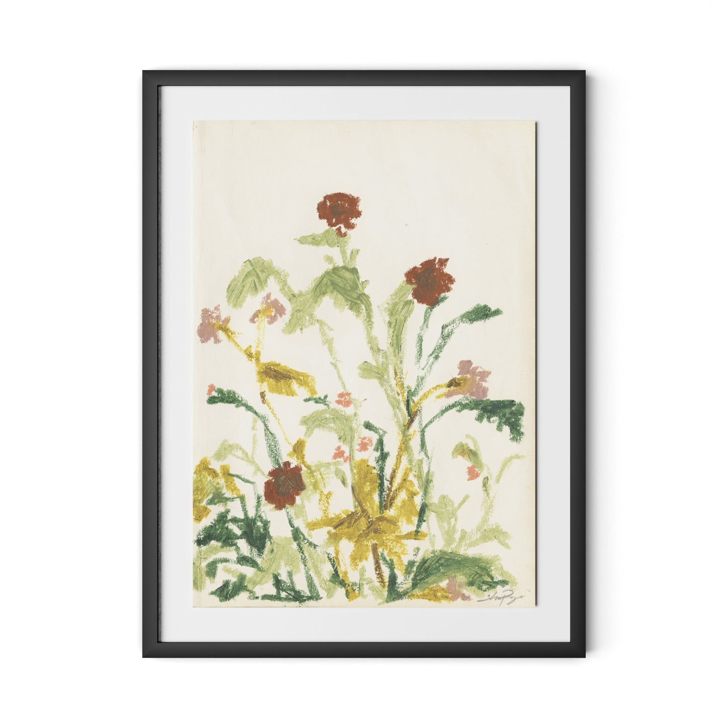 Meadow Rue 2 Framed Paper / 24 x 32 in / Black