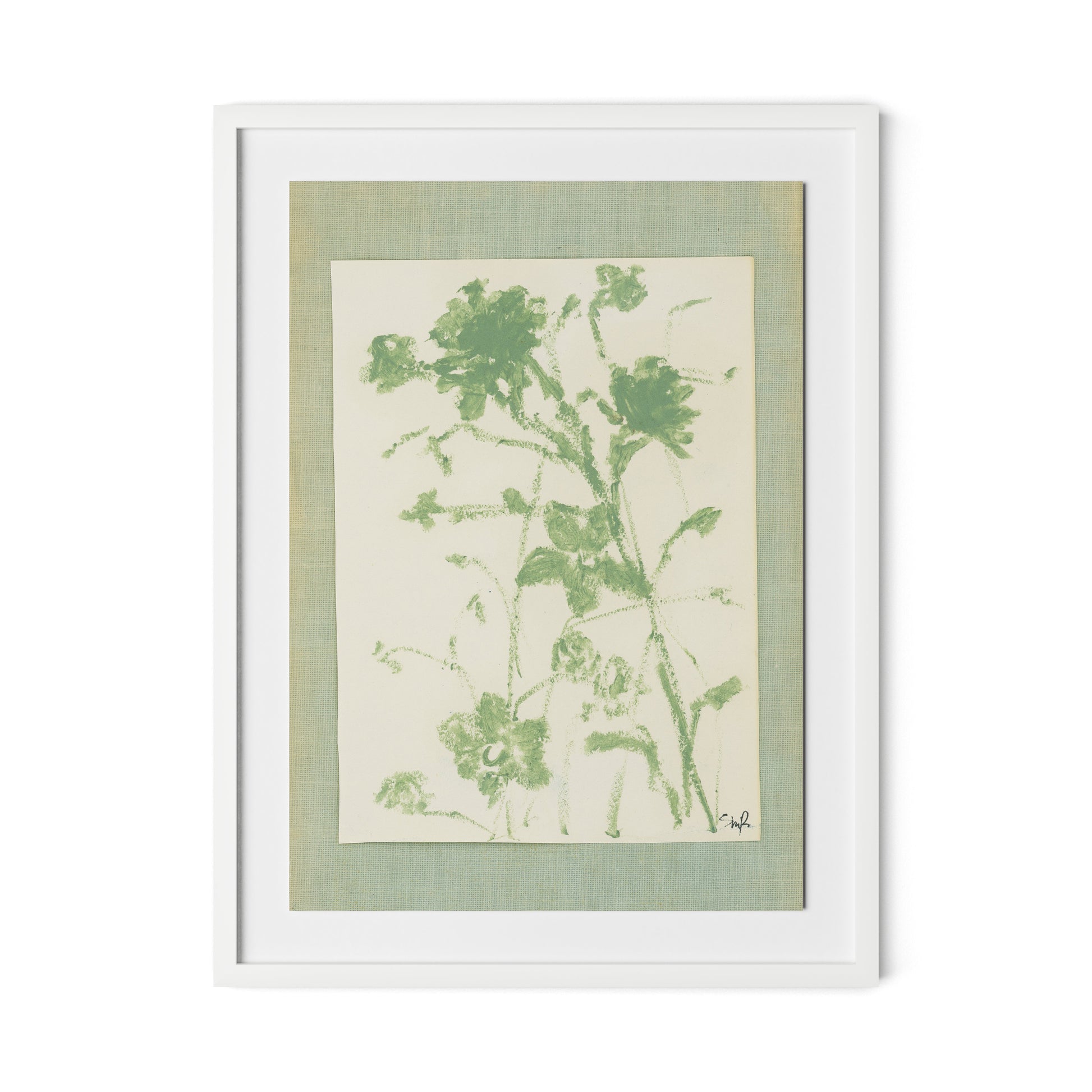 Sage Meadow Rue II Framed Paper / 24 x 32 in / White