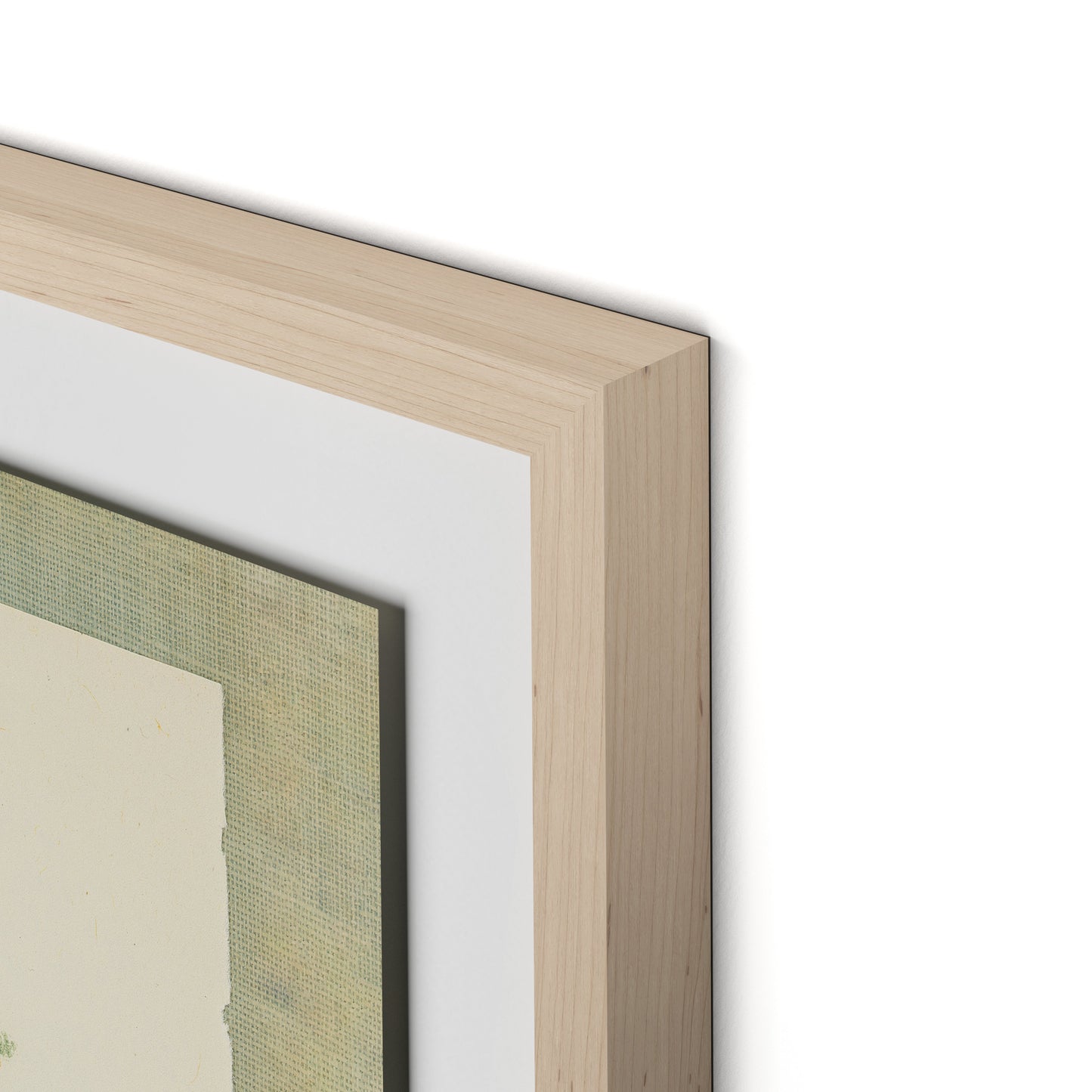 Sage Meadow Rue Framed Paper / 24 x 32 in / Natural Maple