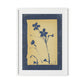 Vintage Blue Daisy Framed Paper / 24 x 32 in / White