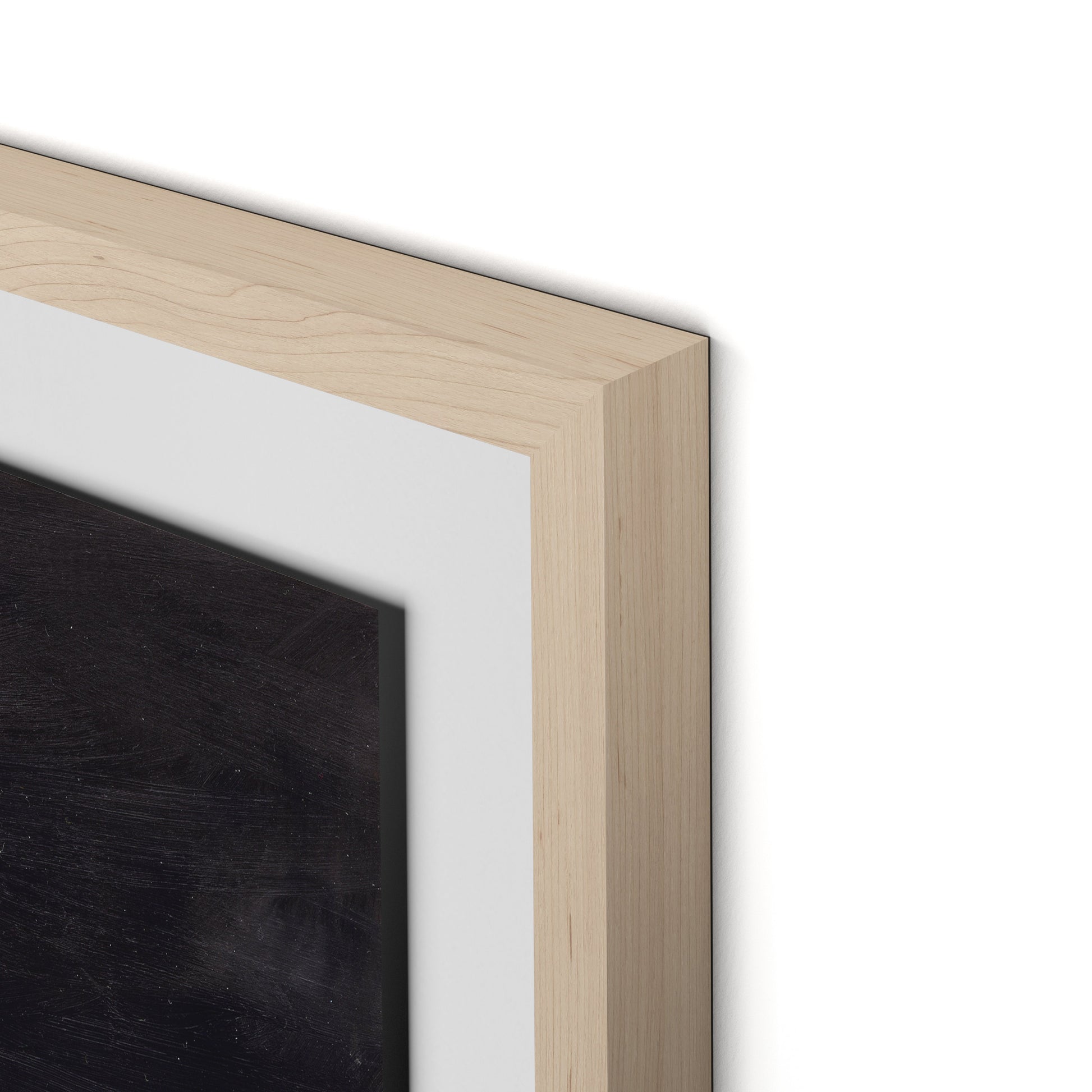 Pink Peony Framed Paper / 26.5 x 32 in / Natural Maple