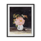 Pink Peony Framed Paper / 26.5 x 32 in / Black