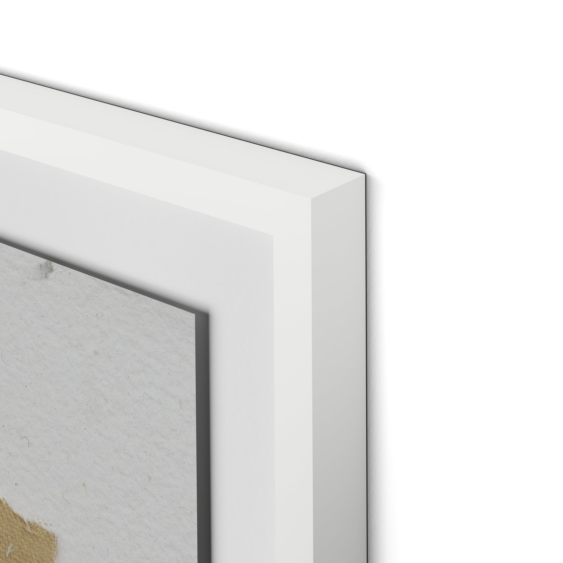 Fabric Collage II Framed Paper / 28 x 32 in / White