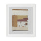 Fabric Collage III Framed Paper / 28 x 32 in / White