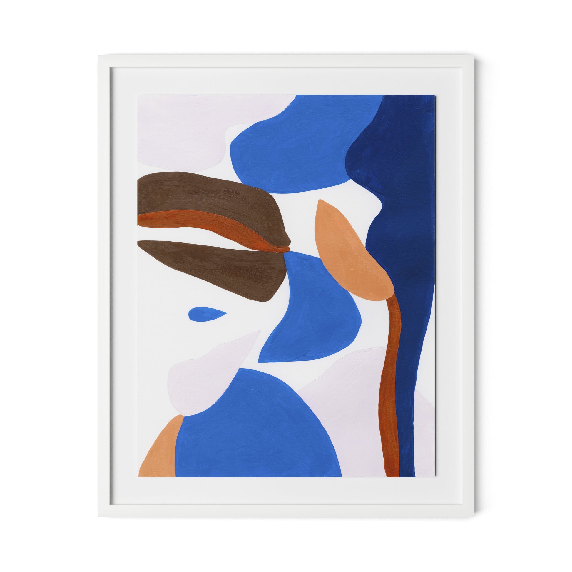 Gallinule No. 6 Framed Paper / 26 x 32 in / White