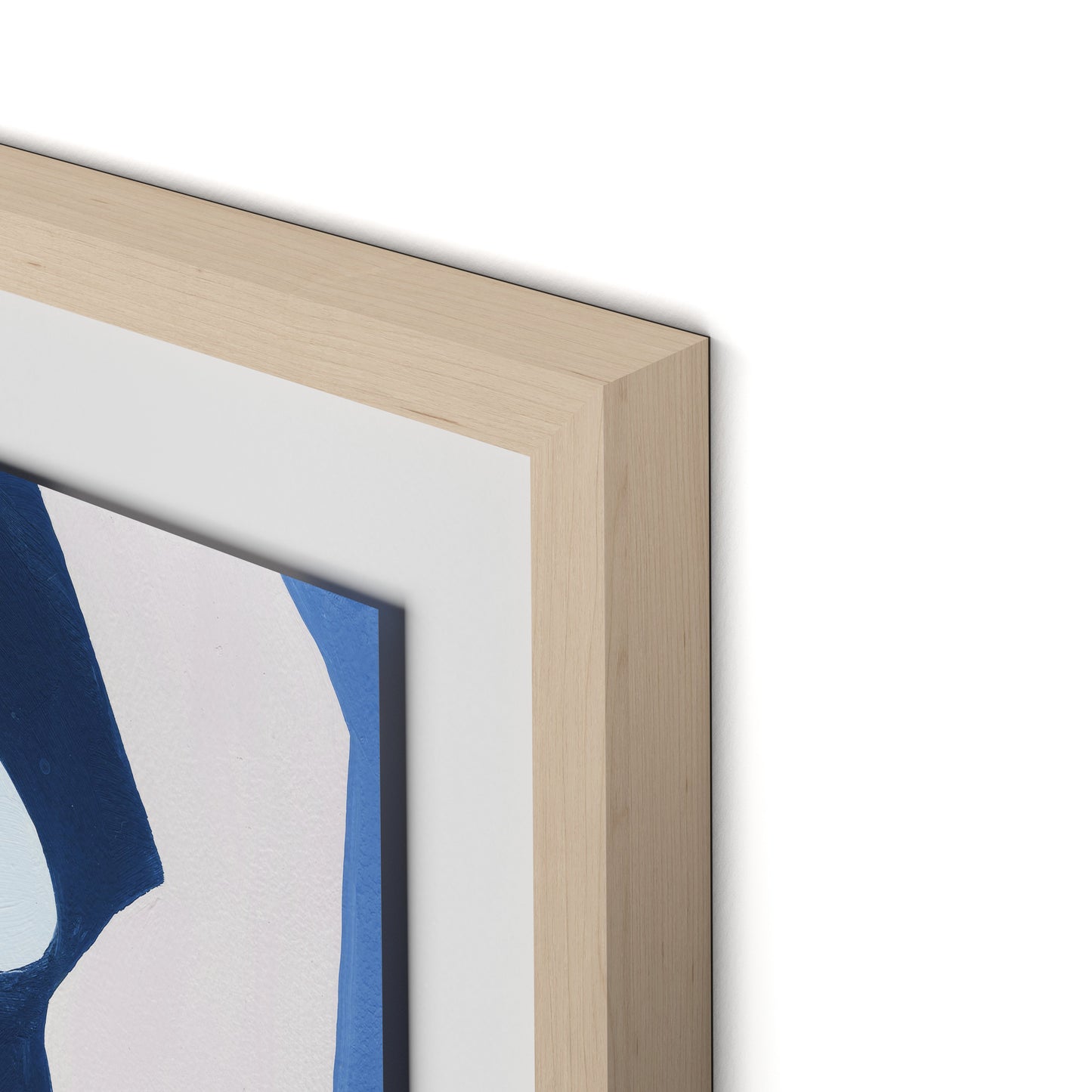 Blue No. 8 Framed Paper / 26 x 32 in / Natural Maple