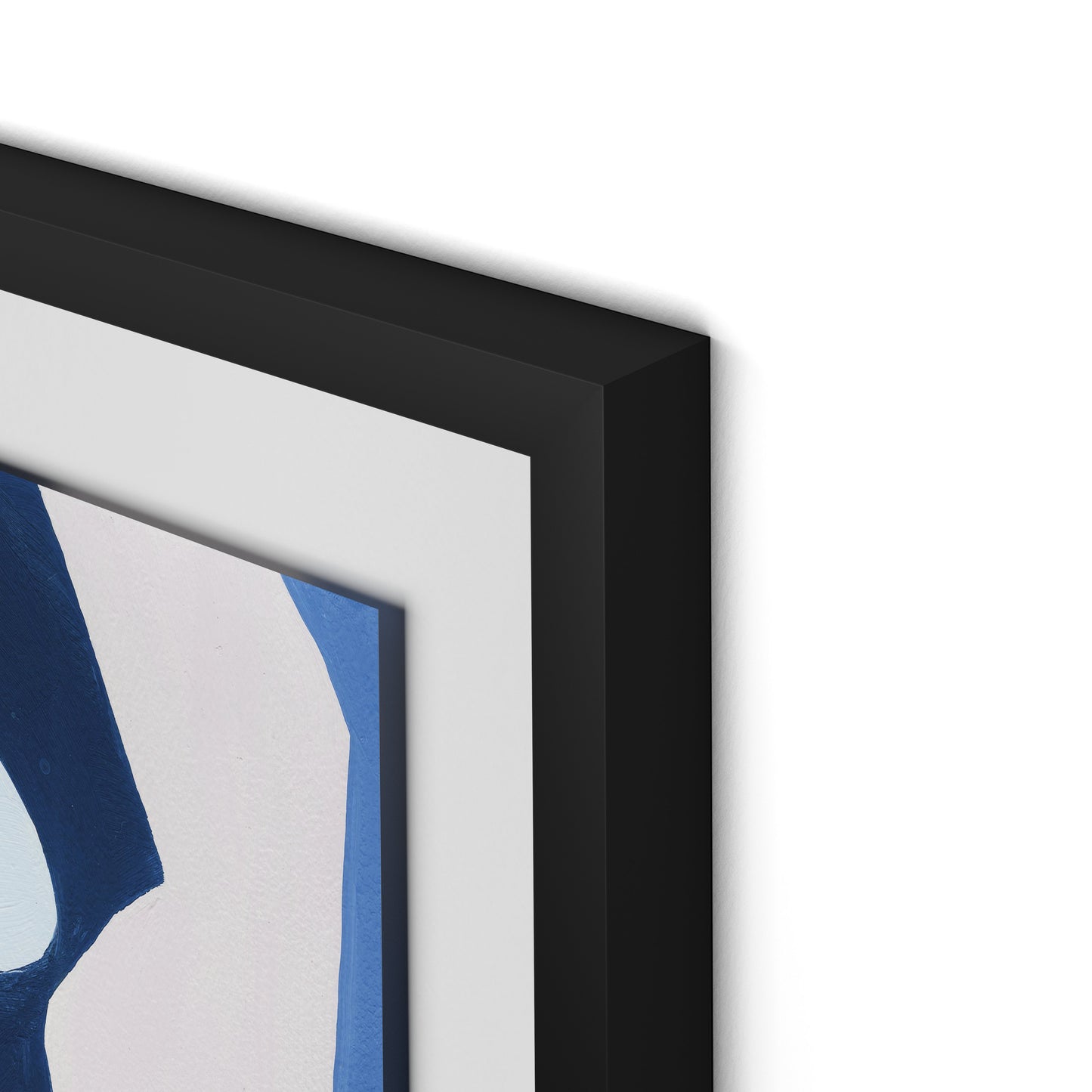 Blue No. 8 Framed Paper / 26 x 32 in / Black