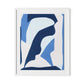 Blue No. 8 Framed Paper / 26 x 32 in / White