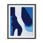 Blue No. 6 Framed Paper / 26 x 32 in / Black