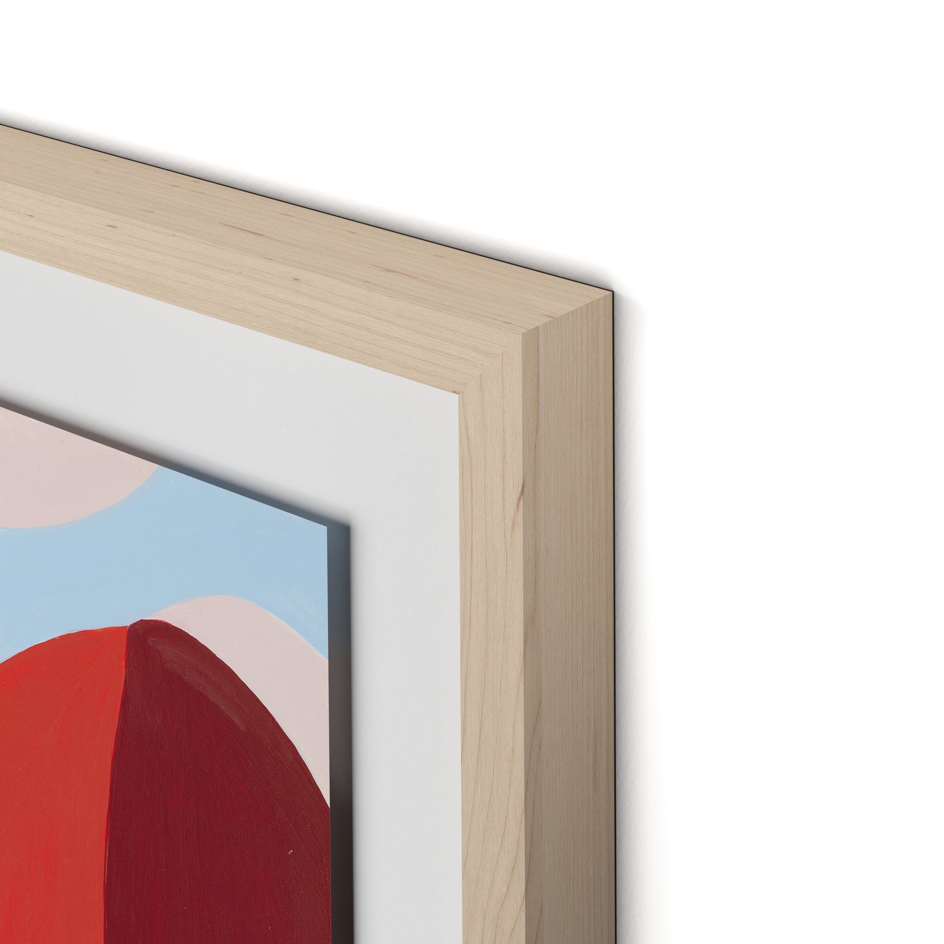 Red No. 1 Framed Paper / 26 x 32 in / Natural Maple